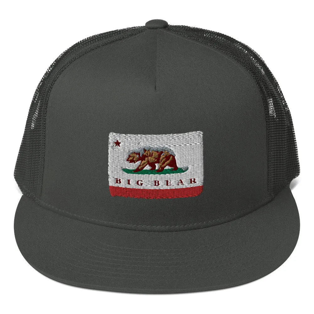 Big Bear CA Flag Trucker Cap