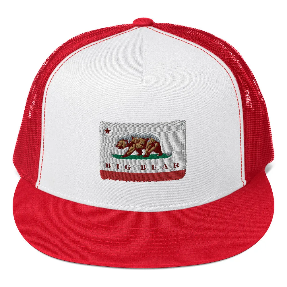 Big Bear CA Flag Trucker Cap