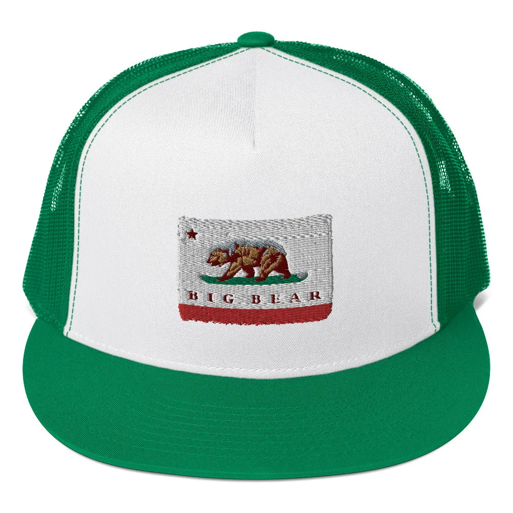 Big Bear CA Flag Trucker Cap