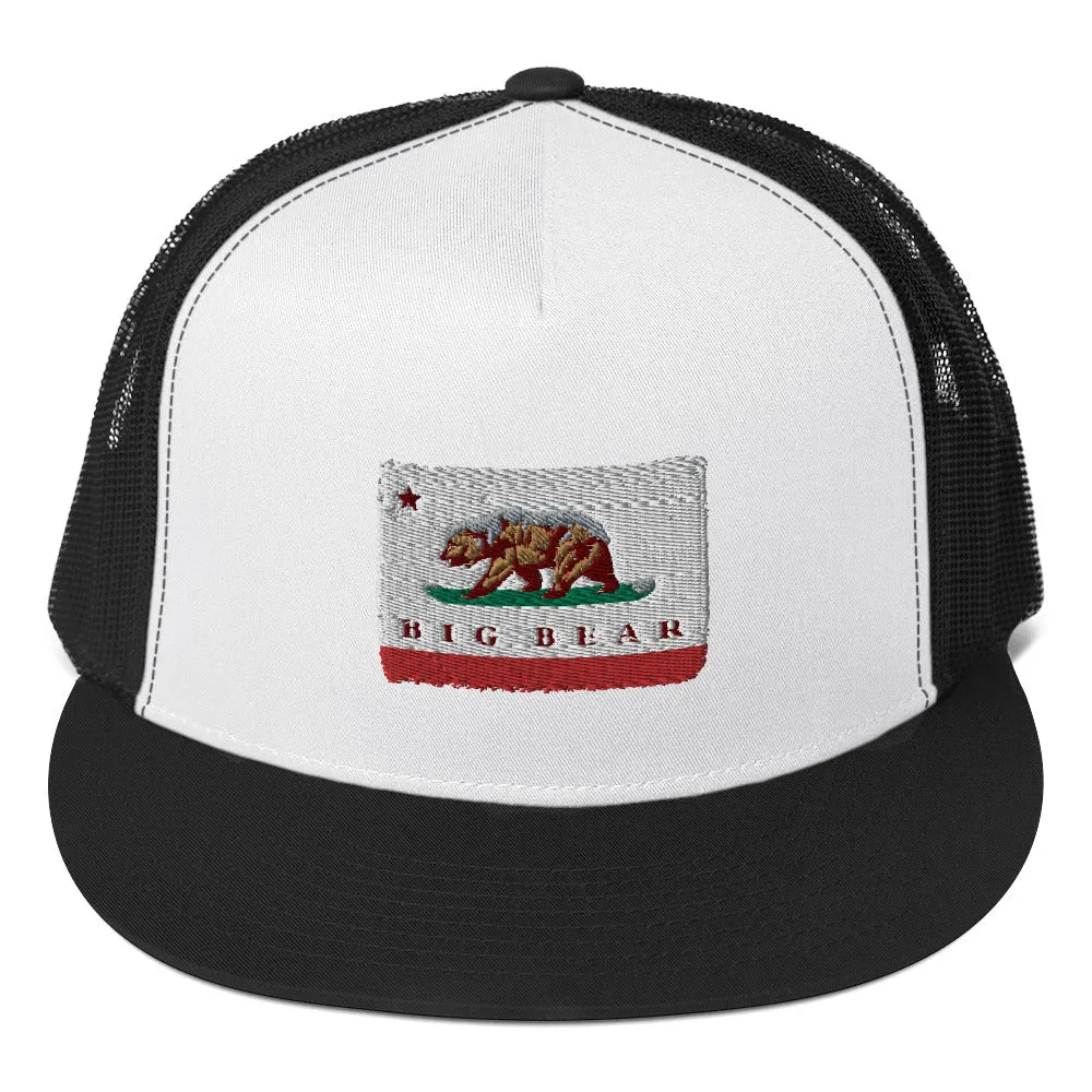 Big Bear CA Flag Trucker Cap