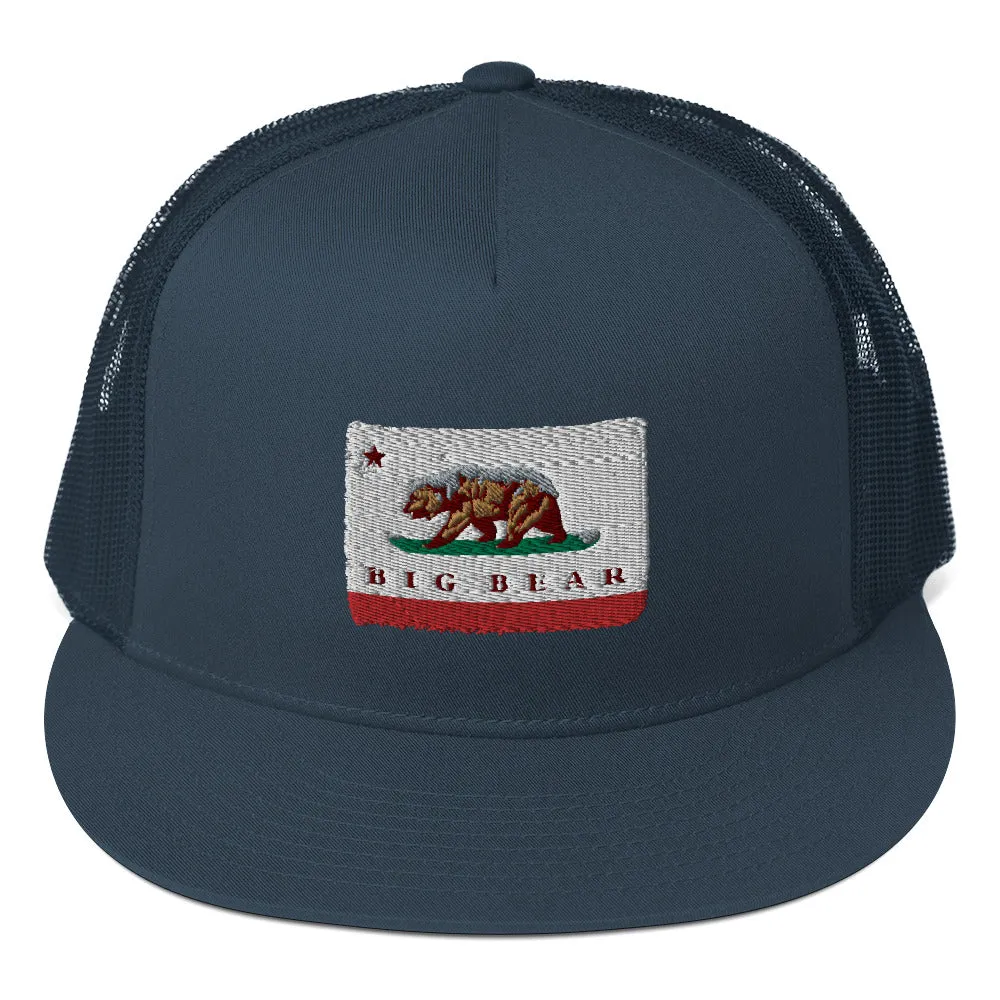 Big Bear CA Flag Trucker Cap