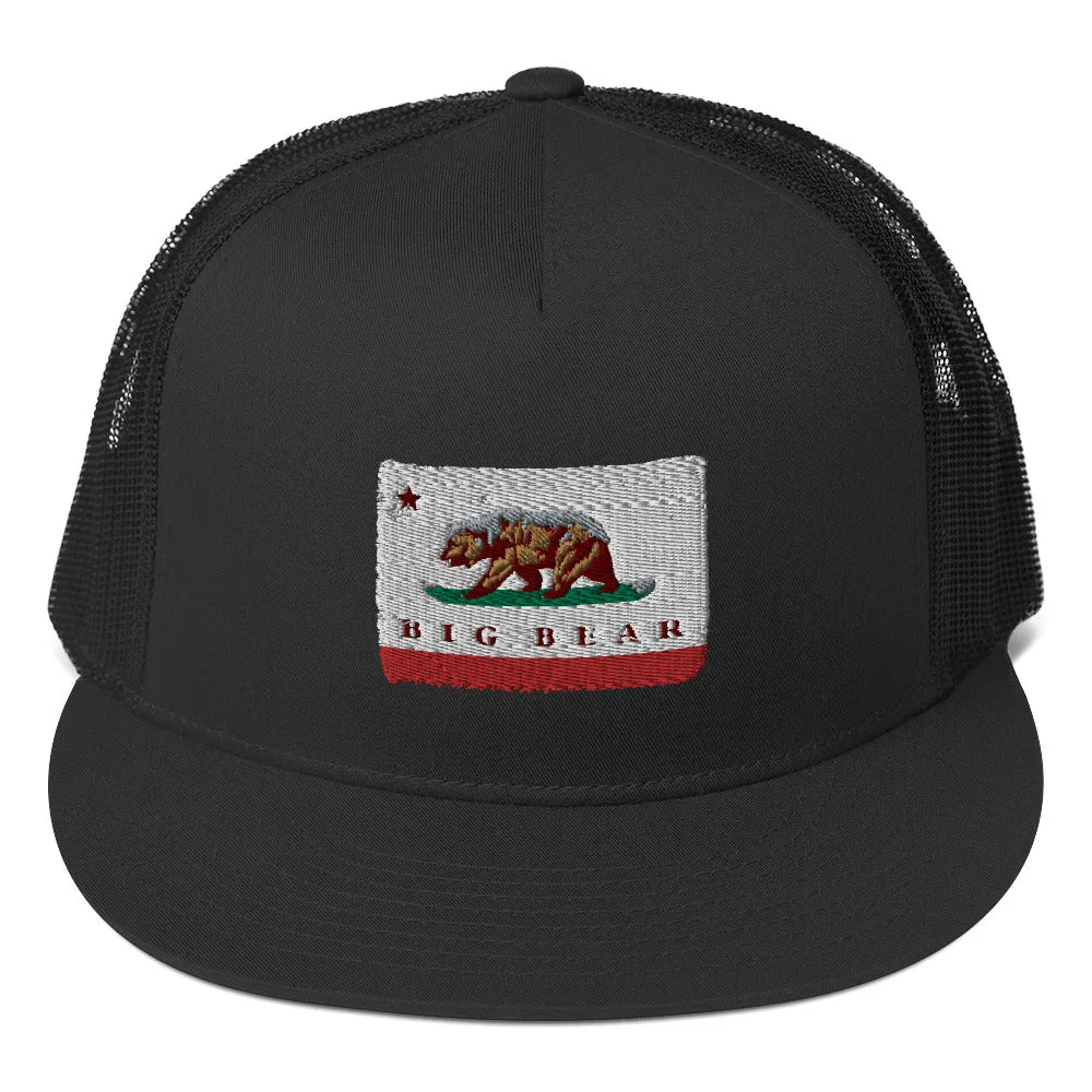 Big Bear CA Flag Trucker Cap