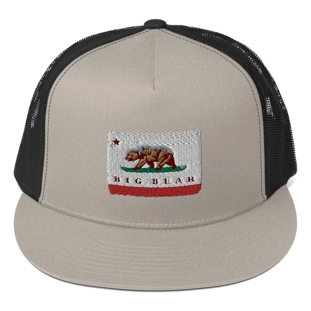 Big Bear CA Flag Trucker Cap
