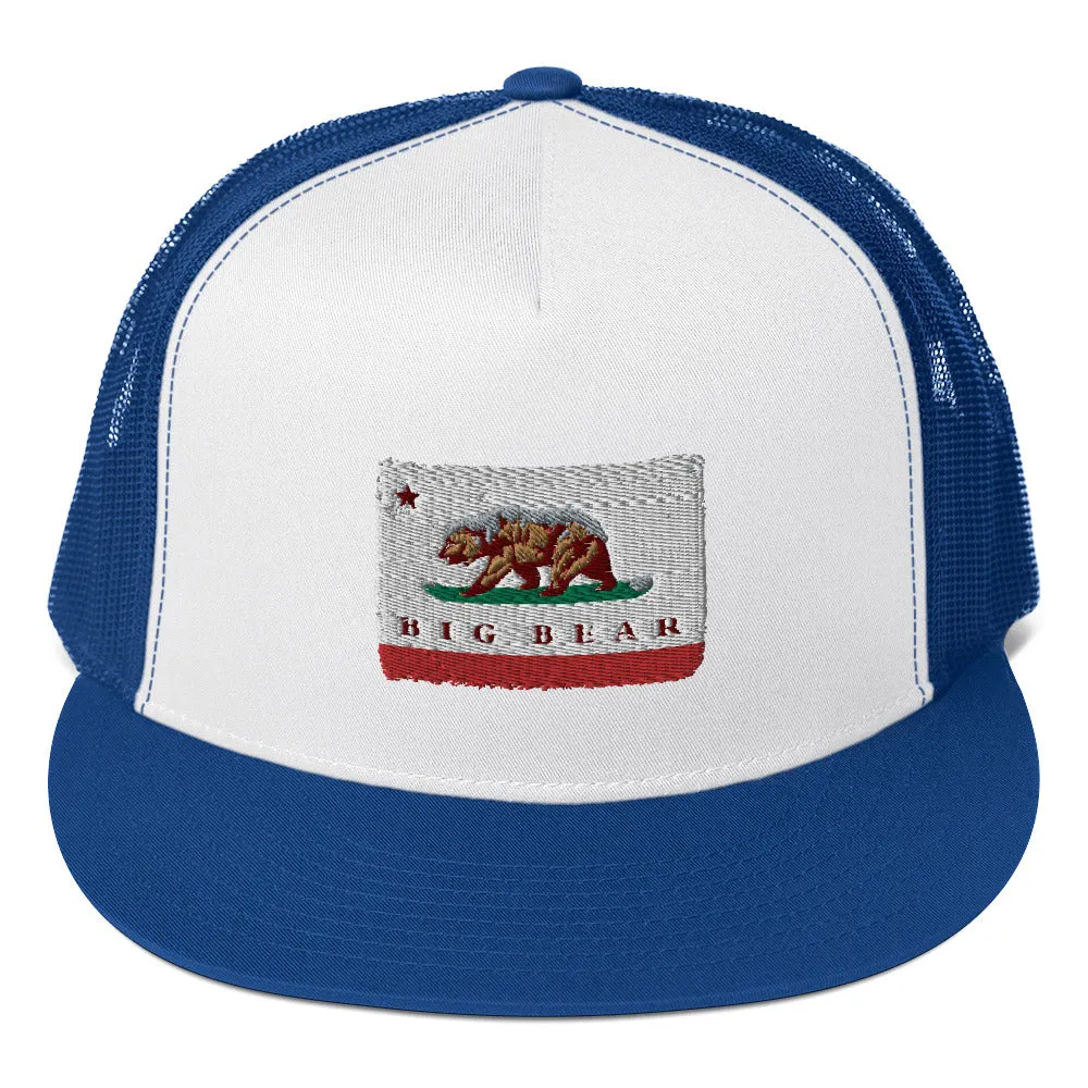 Big Bear CA Flag Trucker Cap