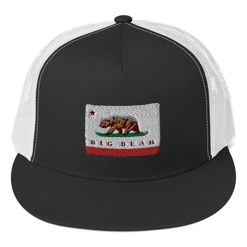 Big Bear CA Flag Trucker Cap
