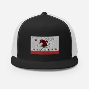Big Bear Skiing CA Flag Trucker Cap