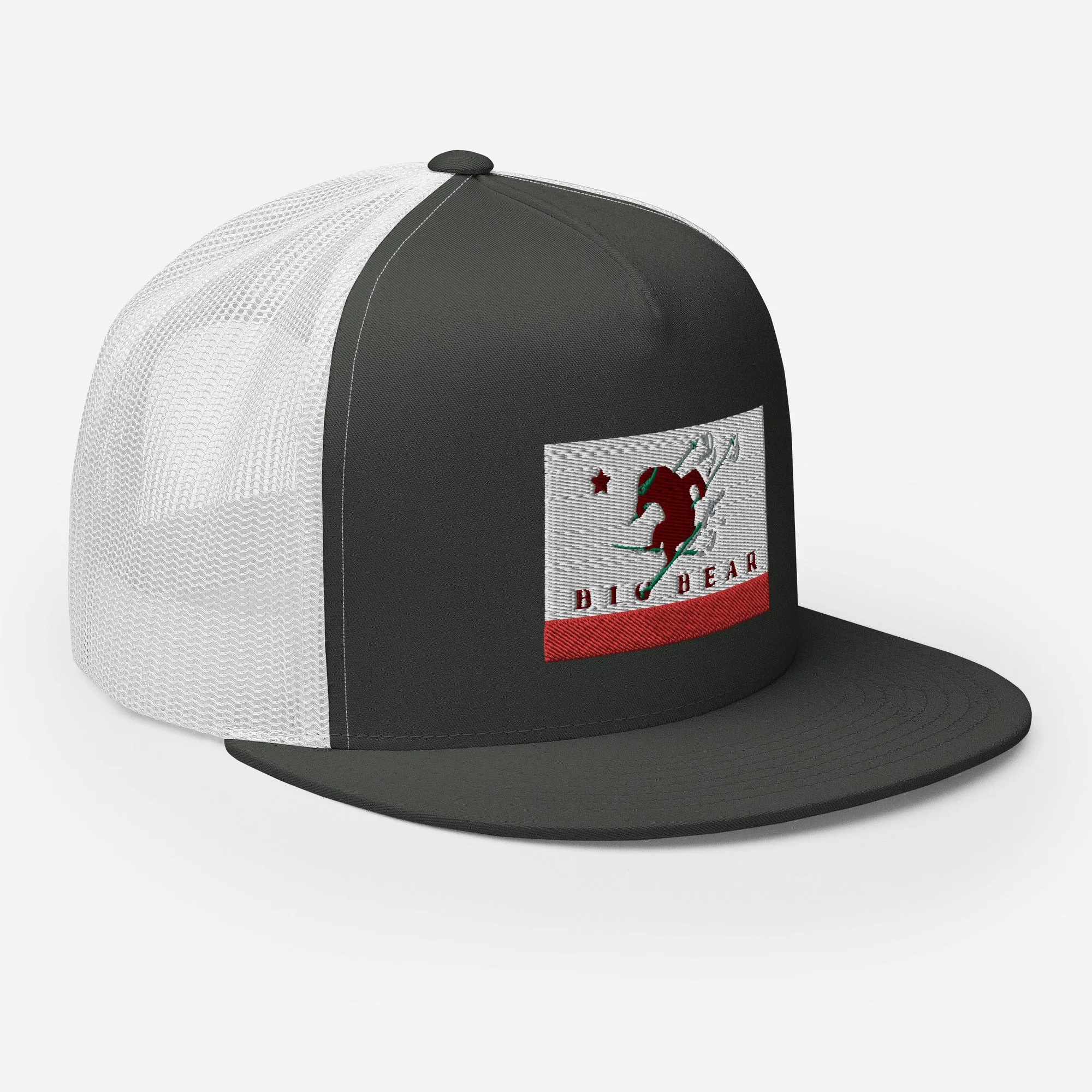 Big Bear Skiing CA Flag Trucker Cap