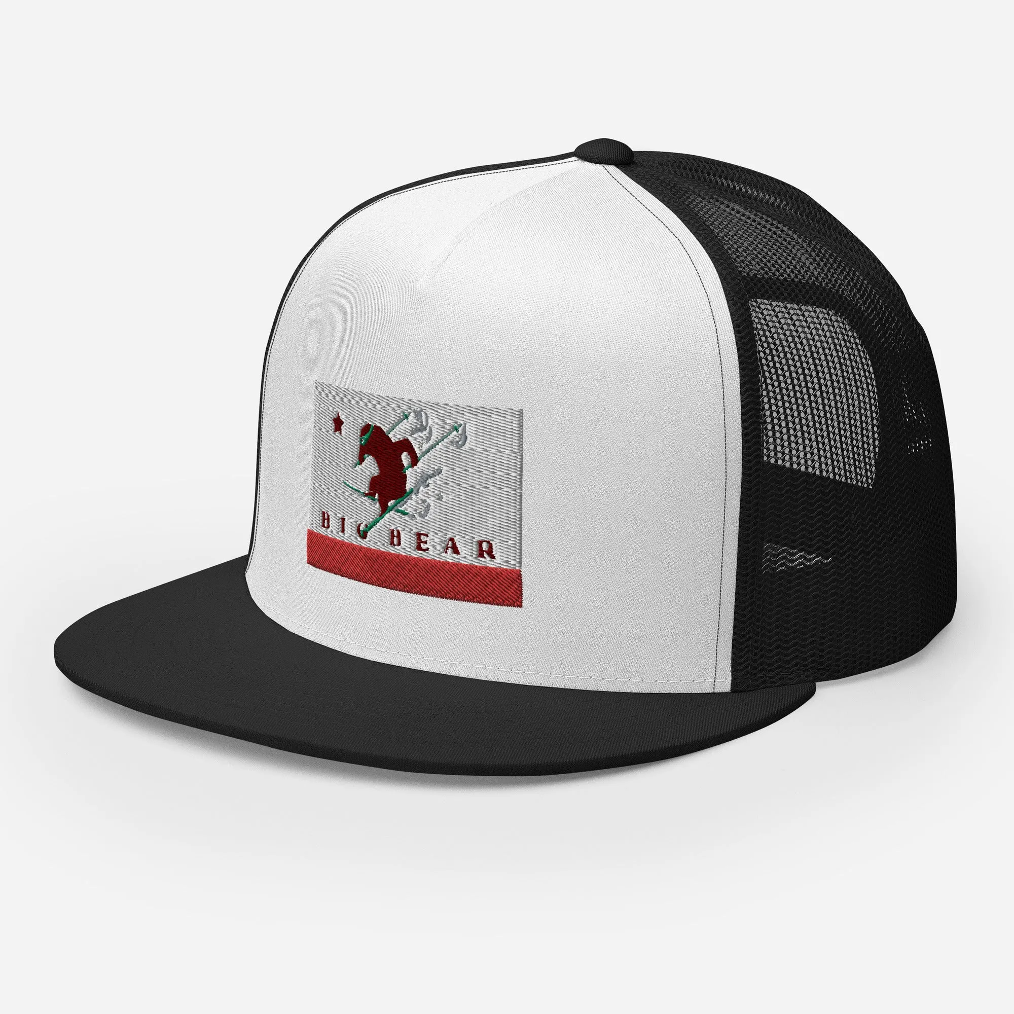 Big Bear Skiing CA Flag Trucker Cap