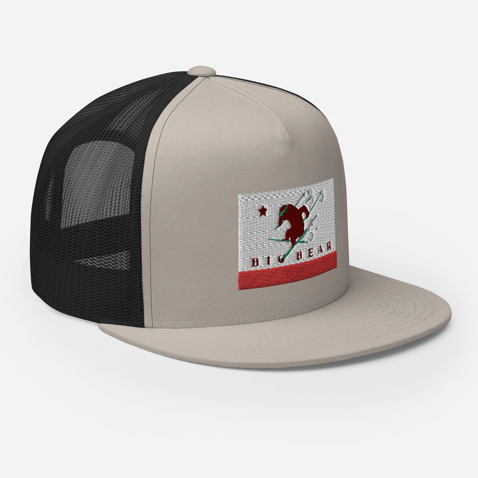 Big Bear Skiing CA Flag Trucker Cap