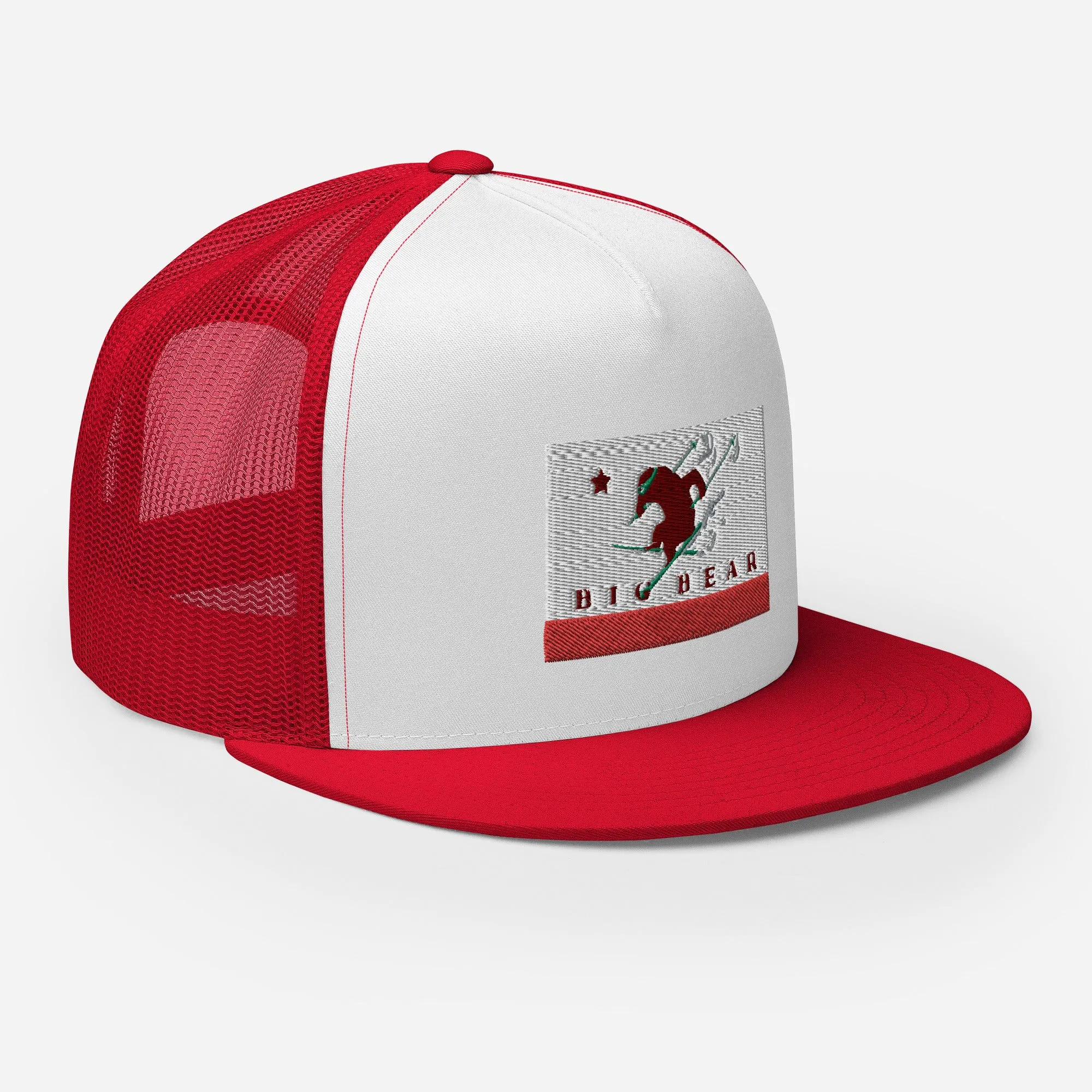 Big Bear Skiing CA Flag Trucker Cap