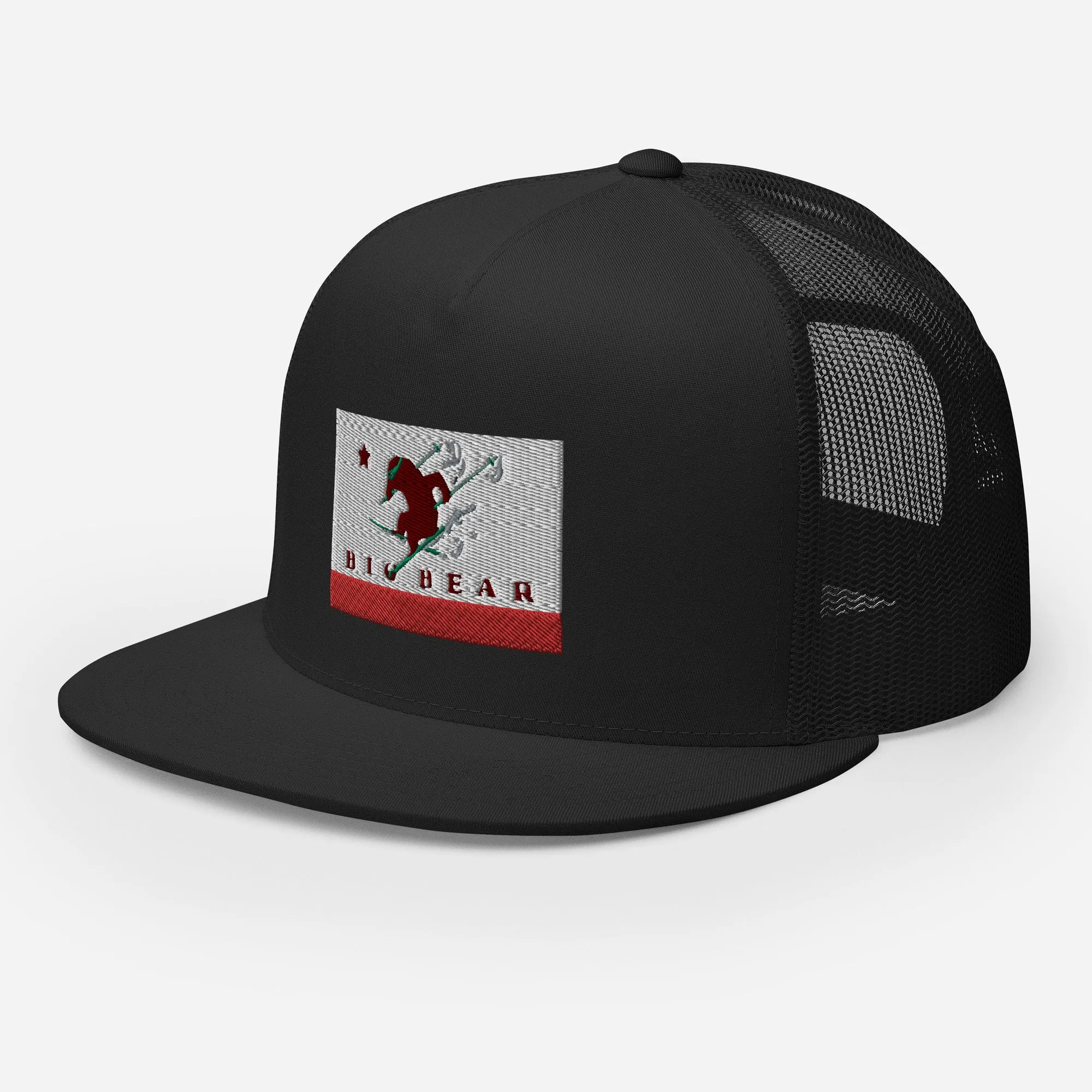 Big Bear Skiing CA Flag Trucker Cap