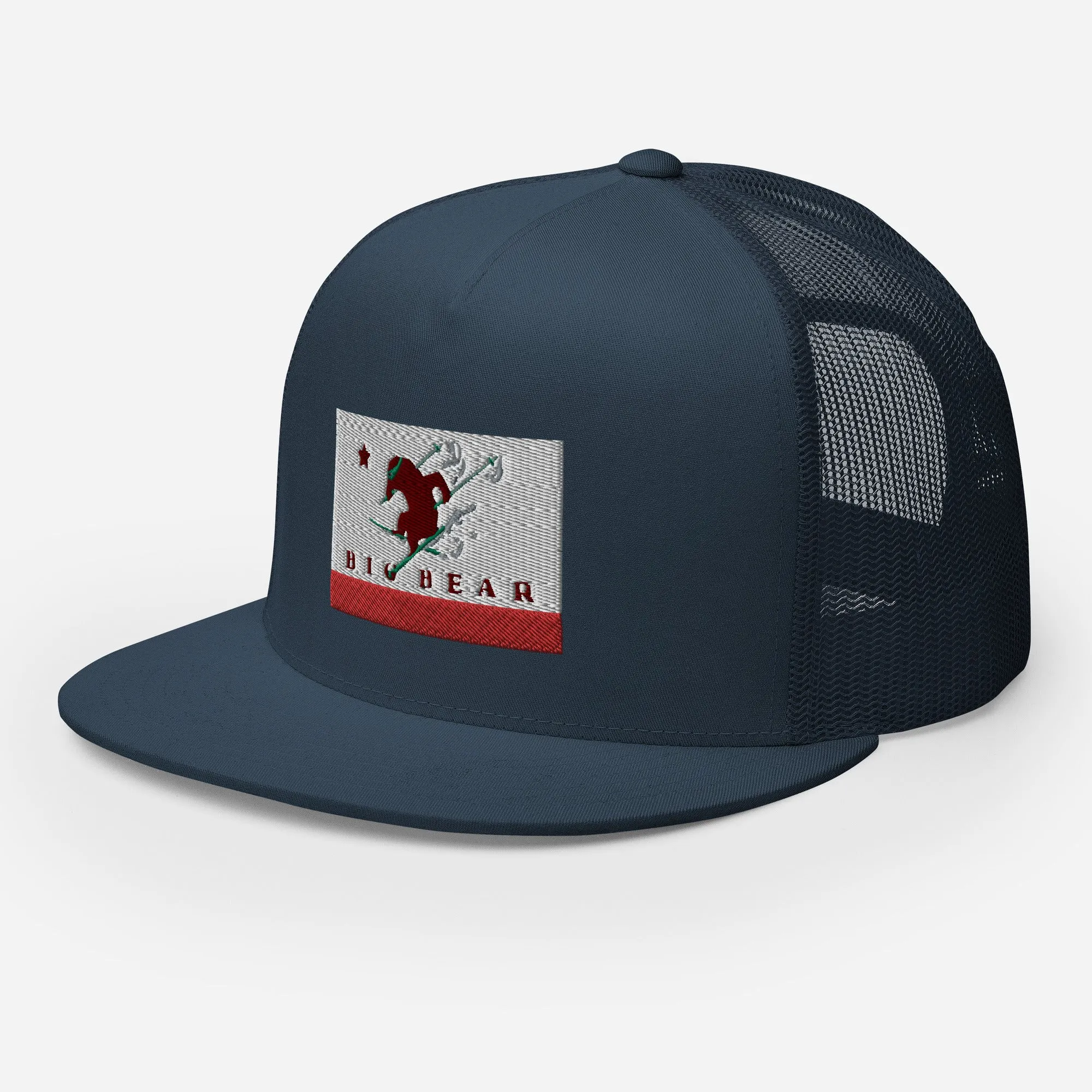 Big Bear Skiing CA Flag Trucker Cap