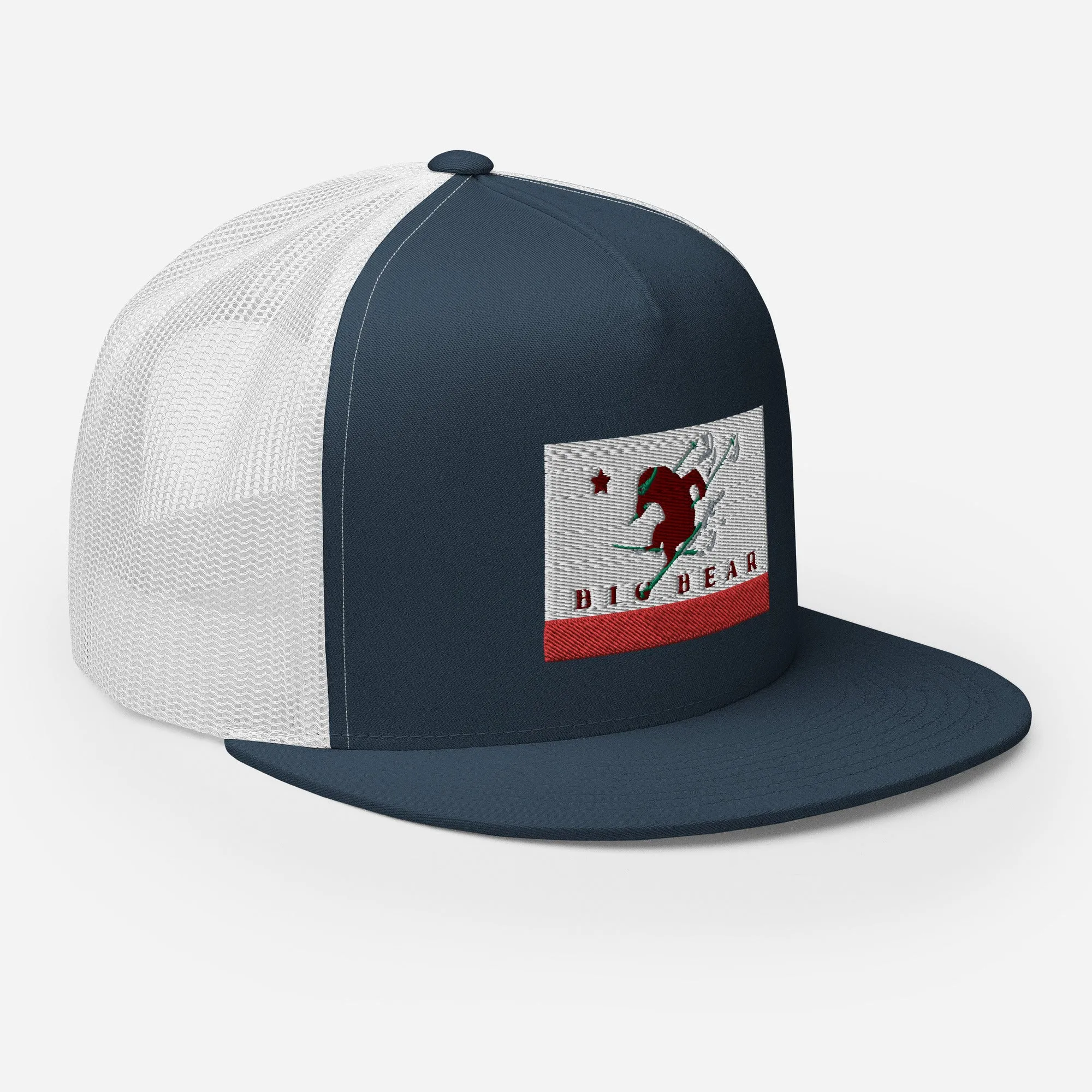 Big Bear Skiing CA Flag Trucker Cap