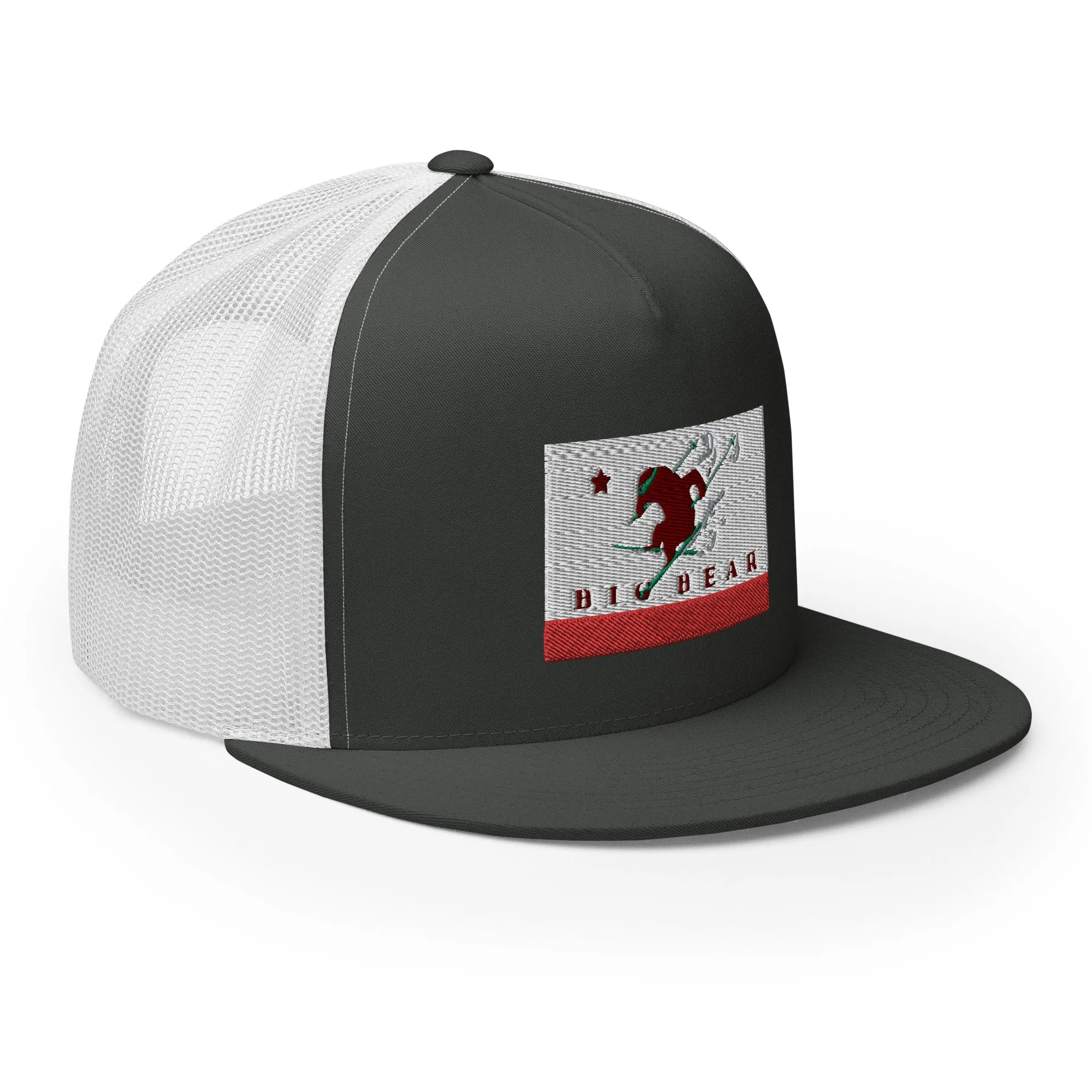 Big Bear Skiing CA Flag Trucker Cap
