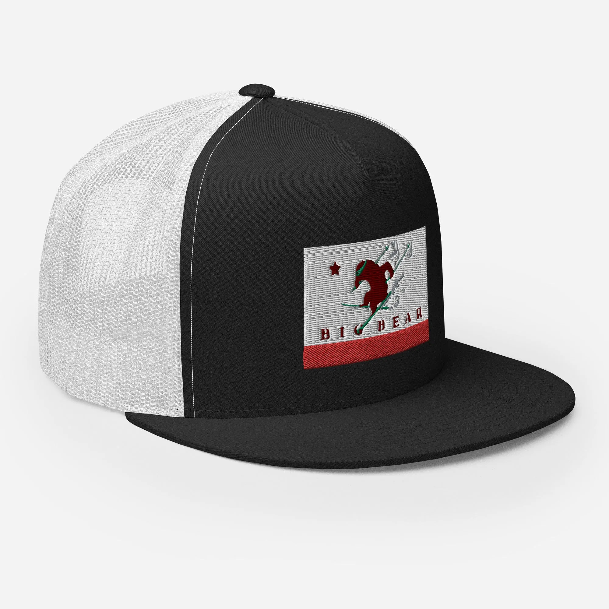 Big Bear Skiing CA Flag Trucker Cap