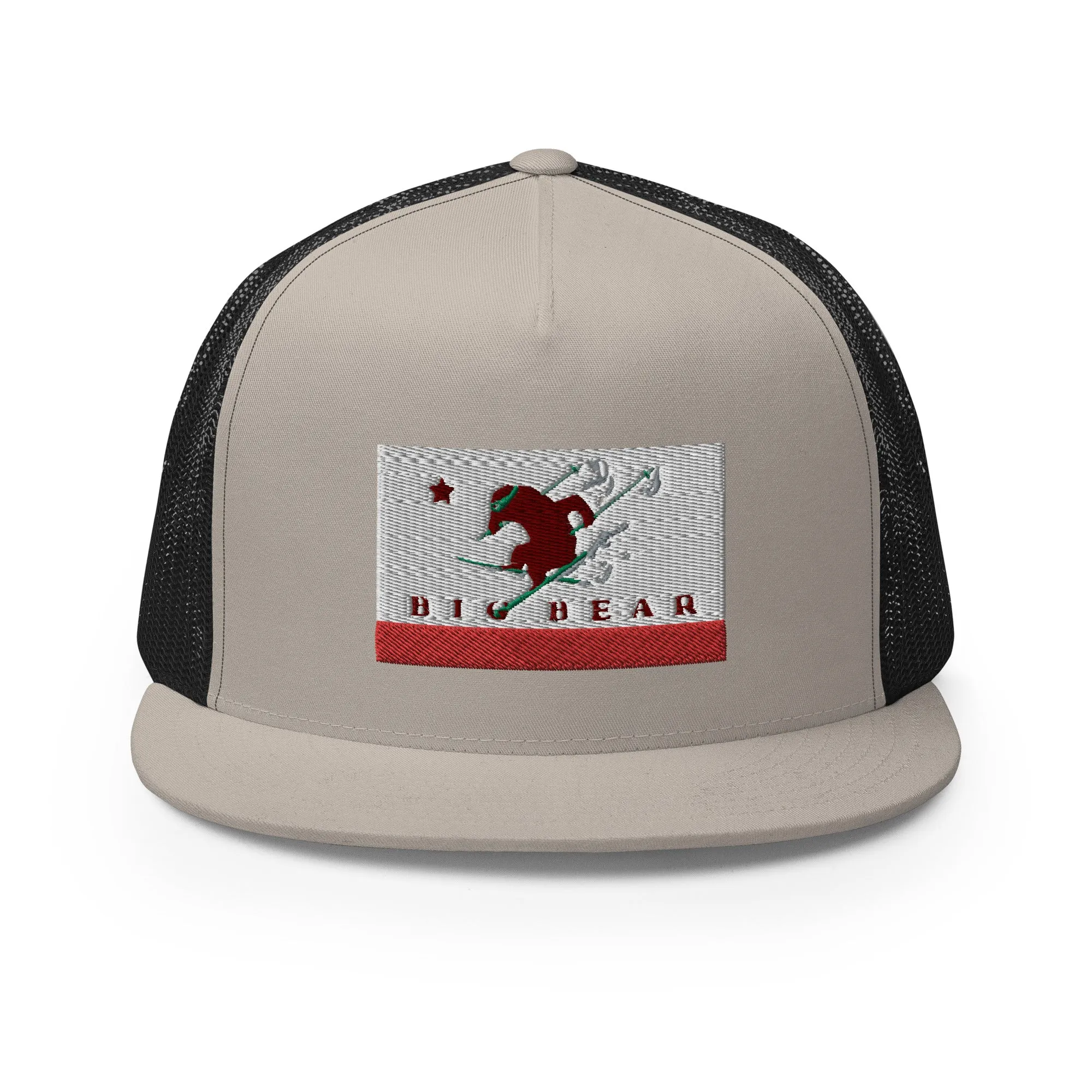 Big Bear Skiing CA Flag Trucker Cap
