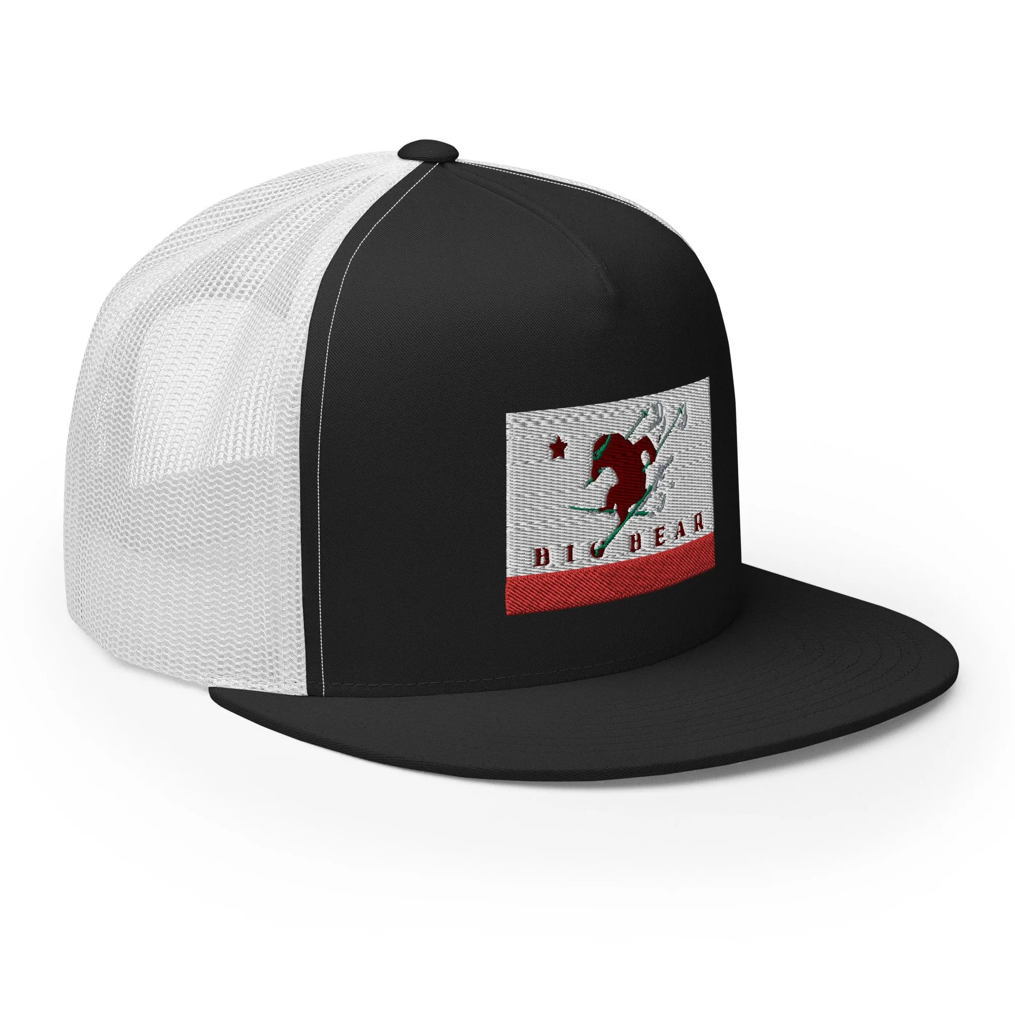 Big Bear Skiing CA Flag Trucker Cap