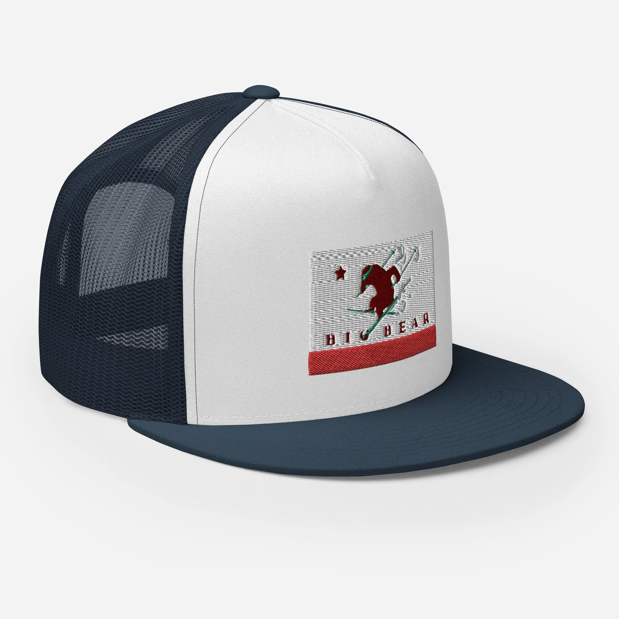 Big Bear Skiing CA Flag Trucker Cap