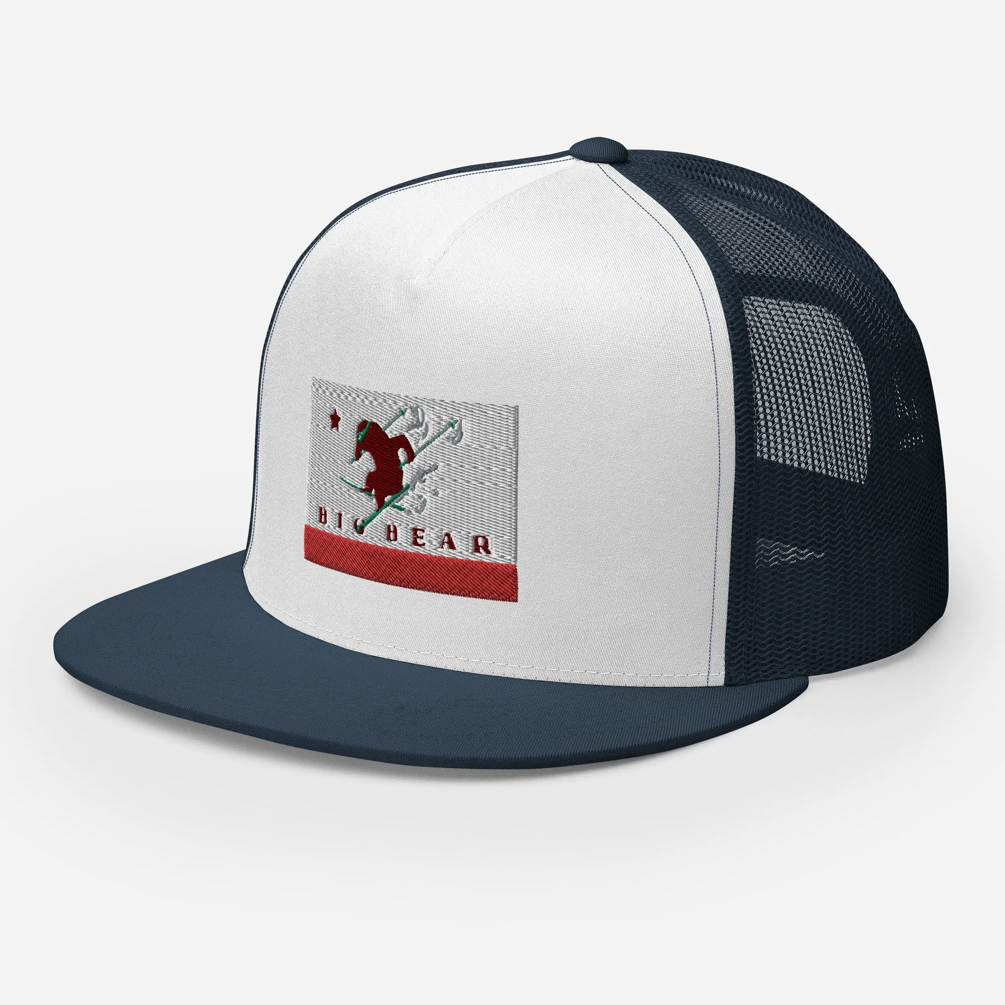 Big Bear Skiing CA Flag Trucker Cap