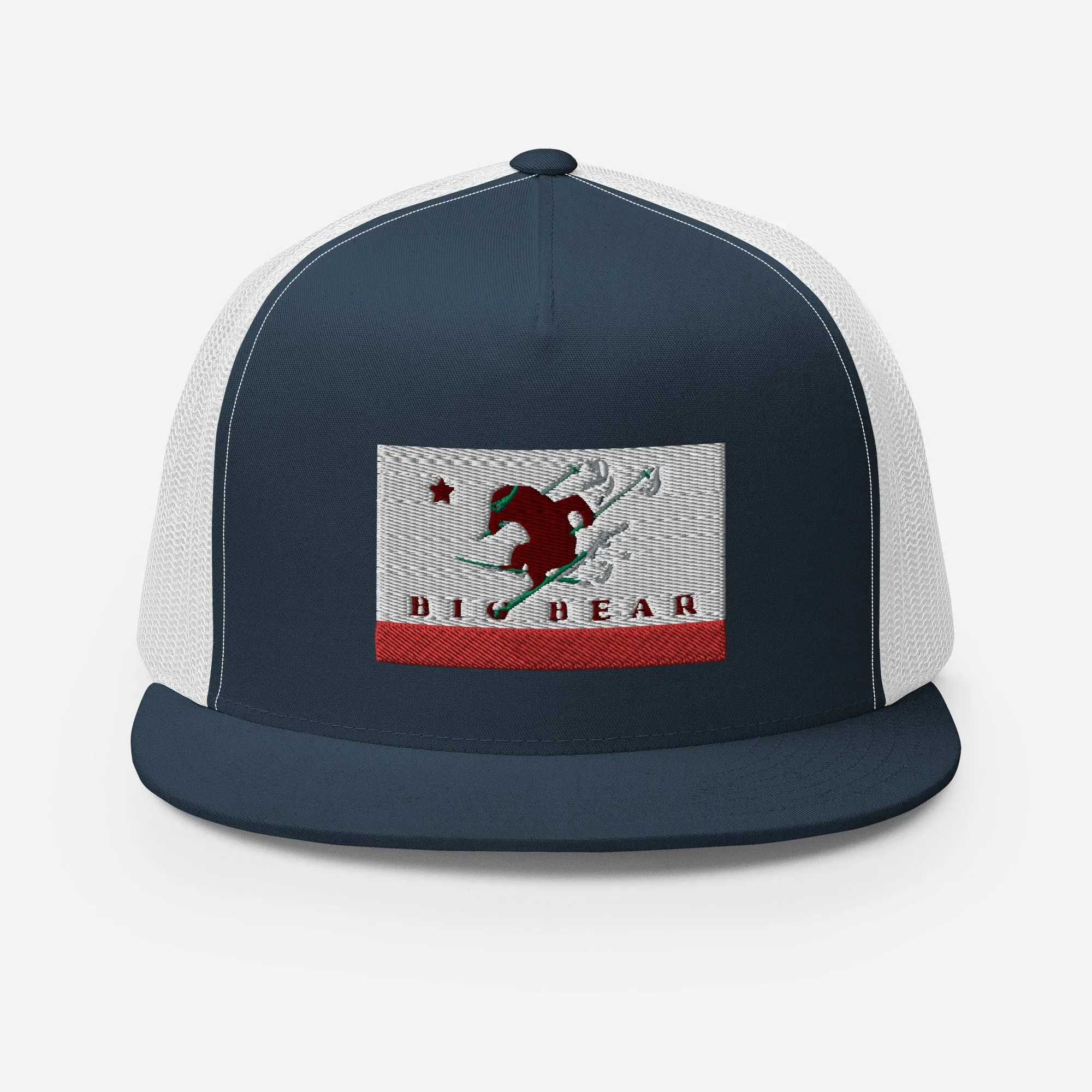 Big Bear Skiing CA Flag Trucker Cap