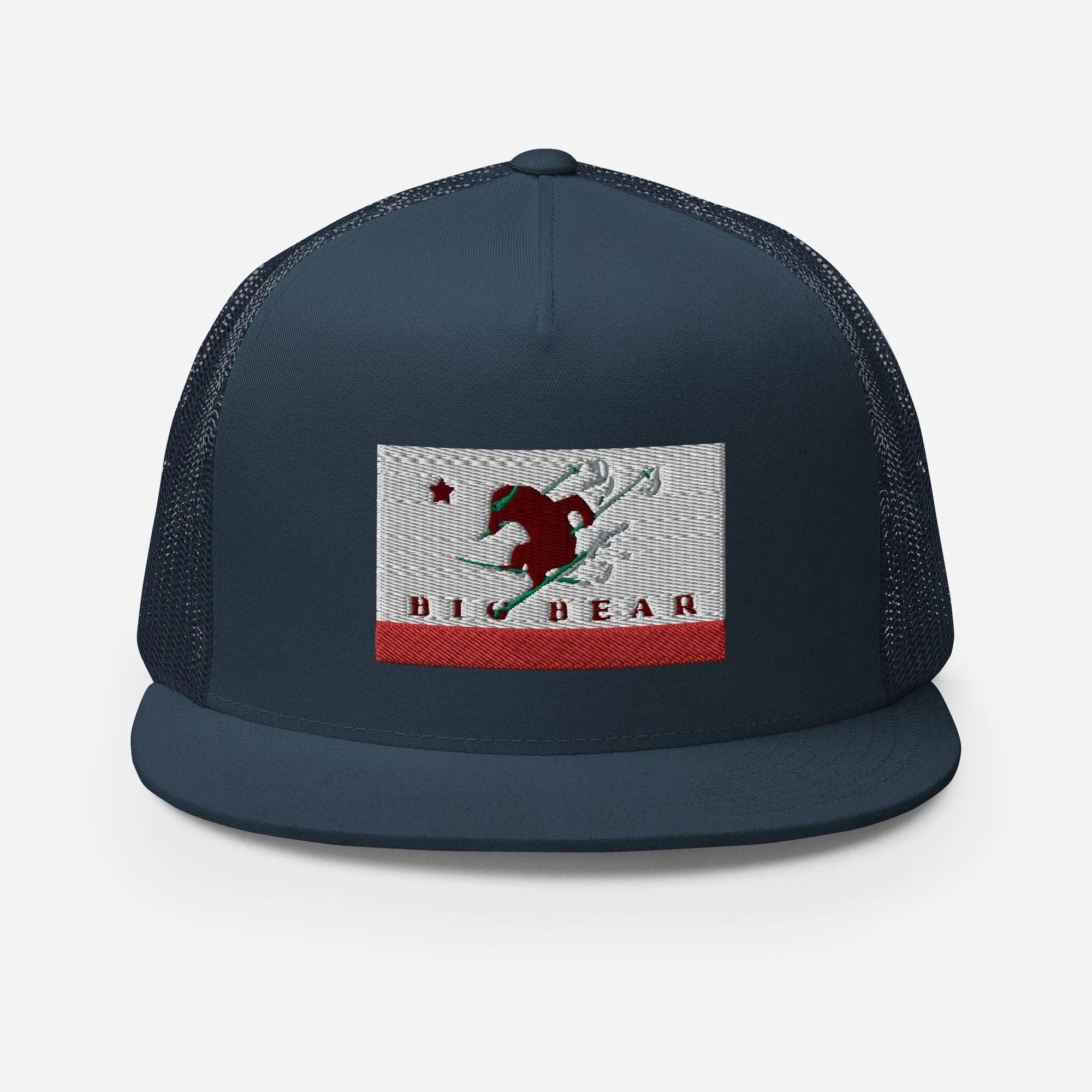 Big Bear Skiing CA Flag Trucker Cap
