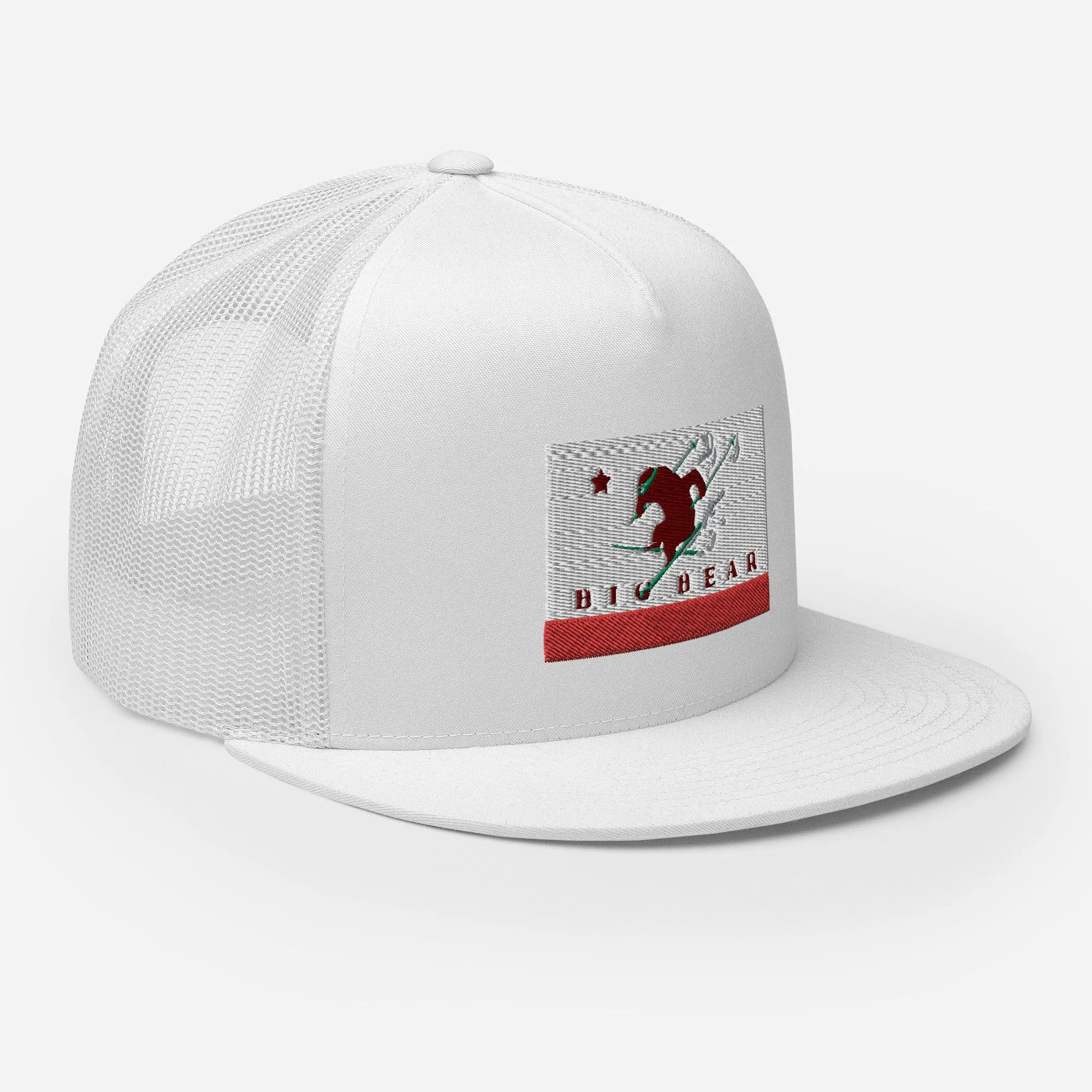 Big Bear Skiing CA Flag Trucker Cap