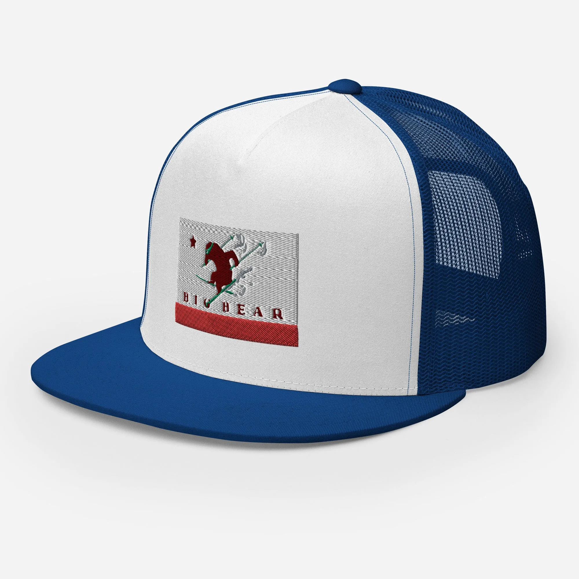 Big Bear Skiing CA Flag Trucker Cap