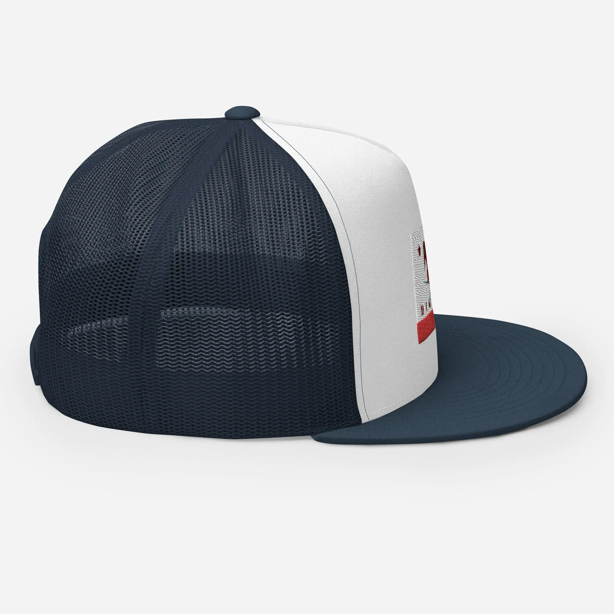 Big Bear Skiing CA Flag Trucker Cap