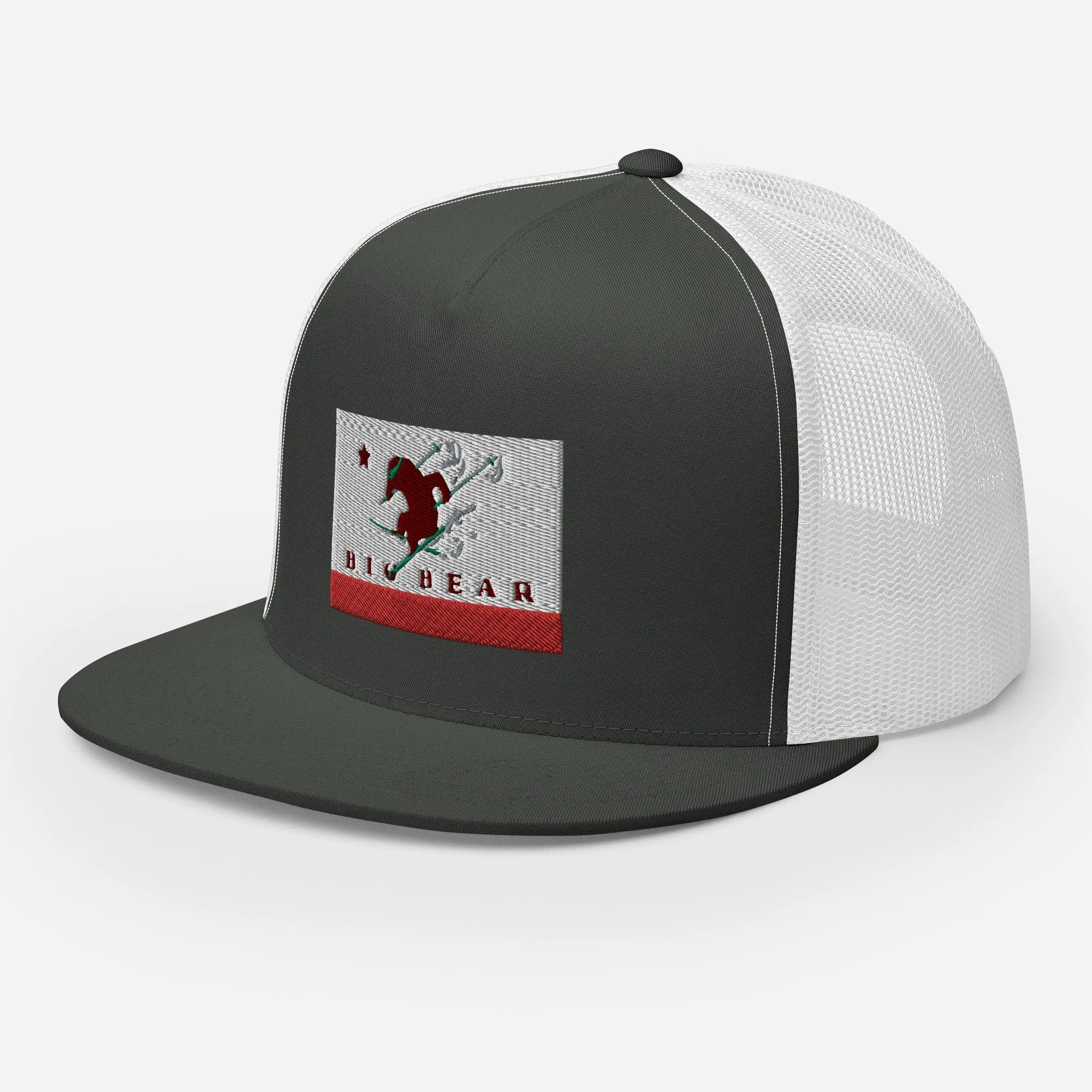 Big Bear Skiing CA Flag Trucker Cap