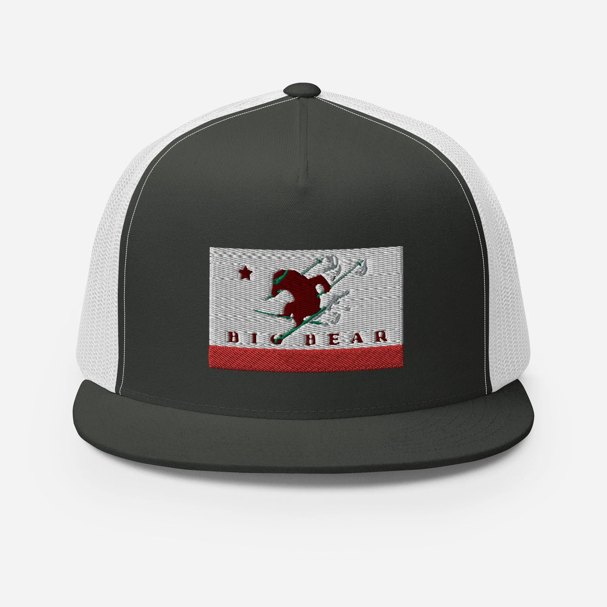 Big Bear Skiing CA Flag Trucker Cap