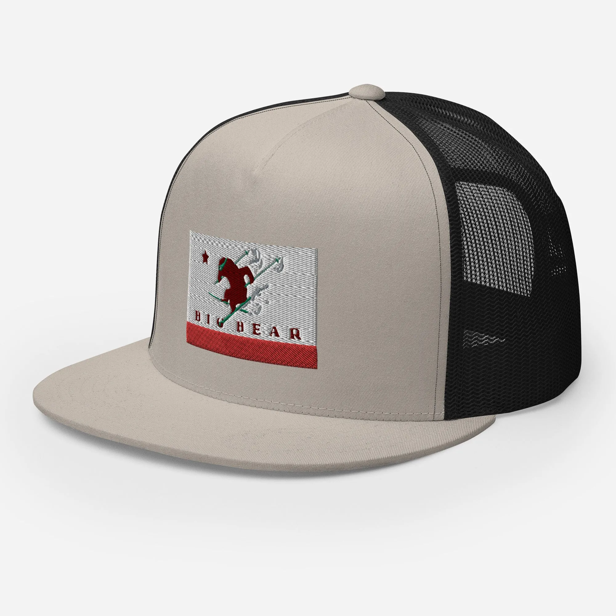 Big Bear Skiing CA Flag Trucker Cap