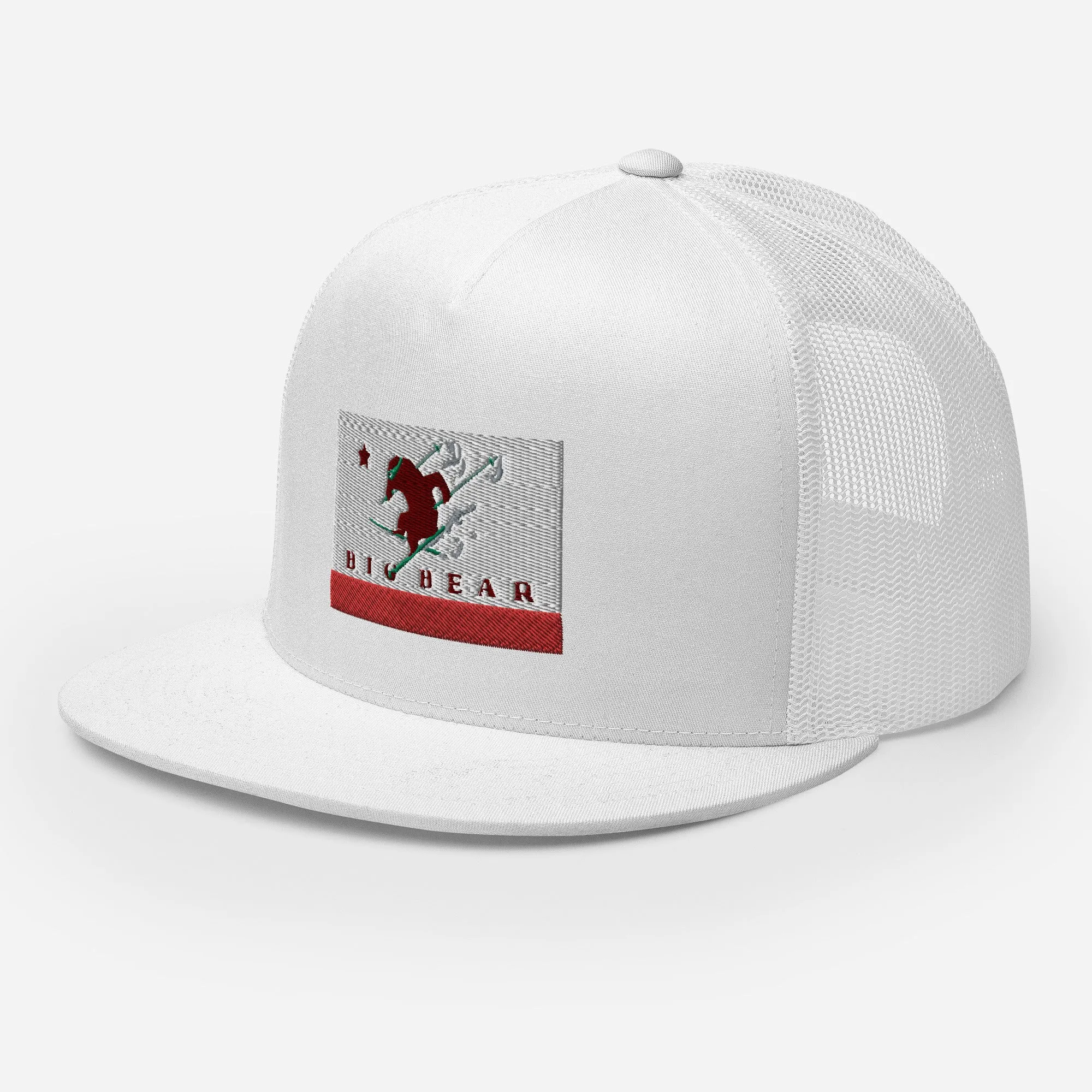 Big Bear Skiing CA Flag Trucker Cap