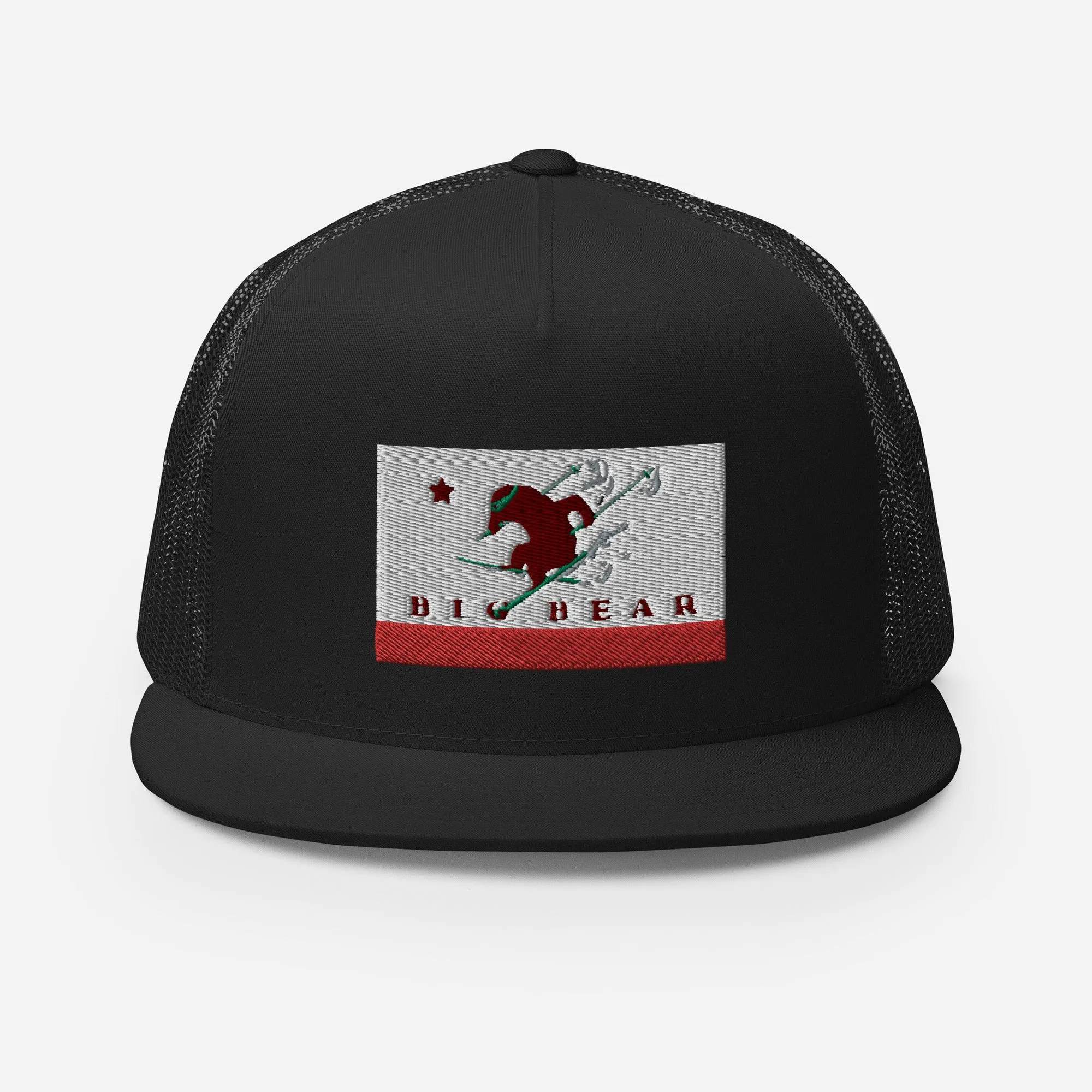 Big Bear Skiing CA Flag Trucker Cap