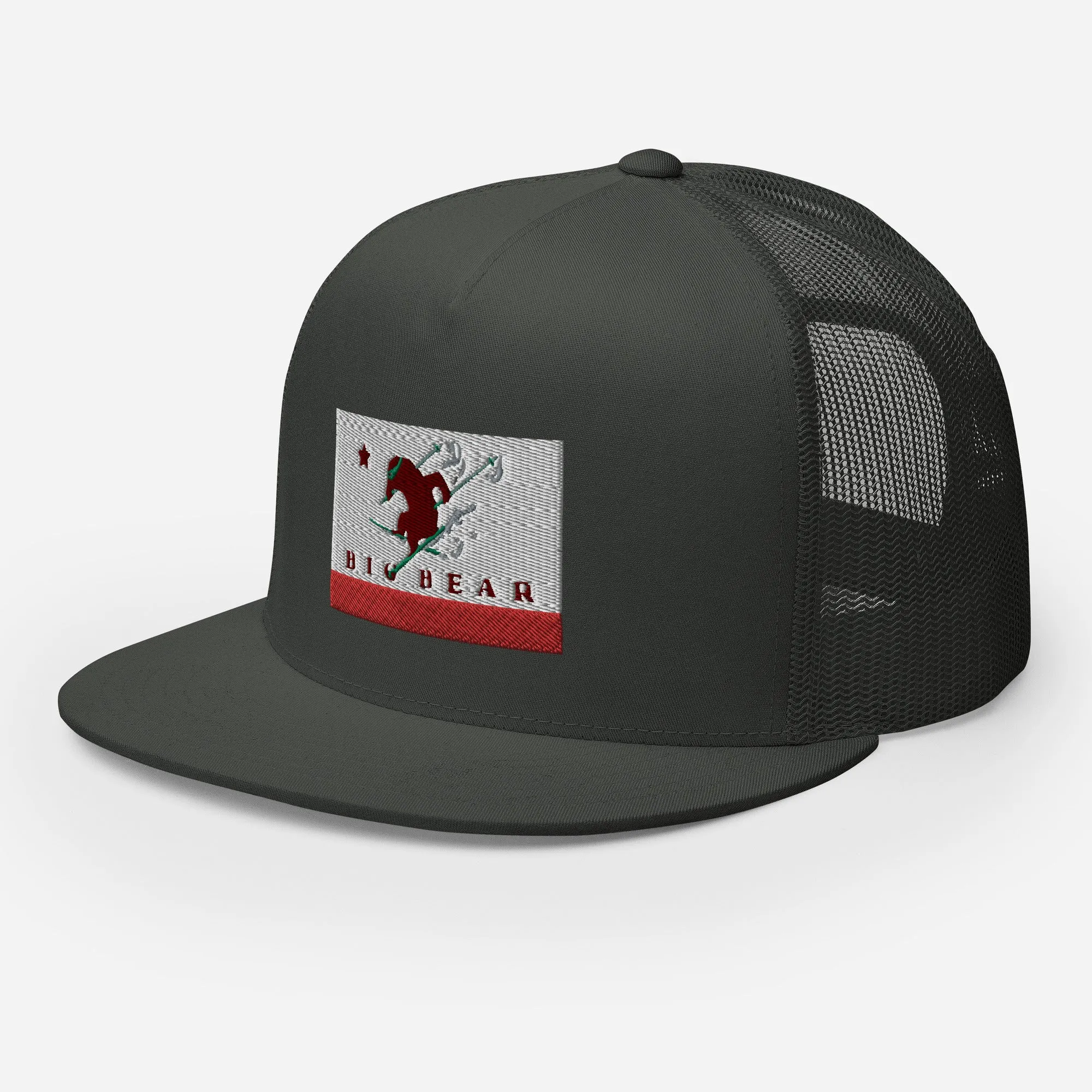 Big Bear Skiing CA Flag Trucker Cap
