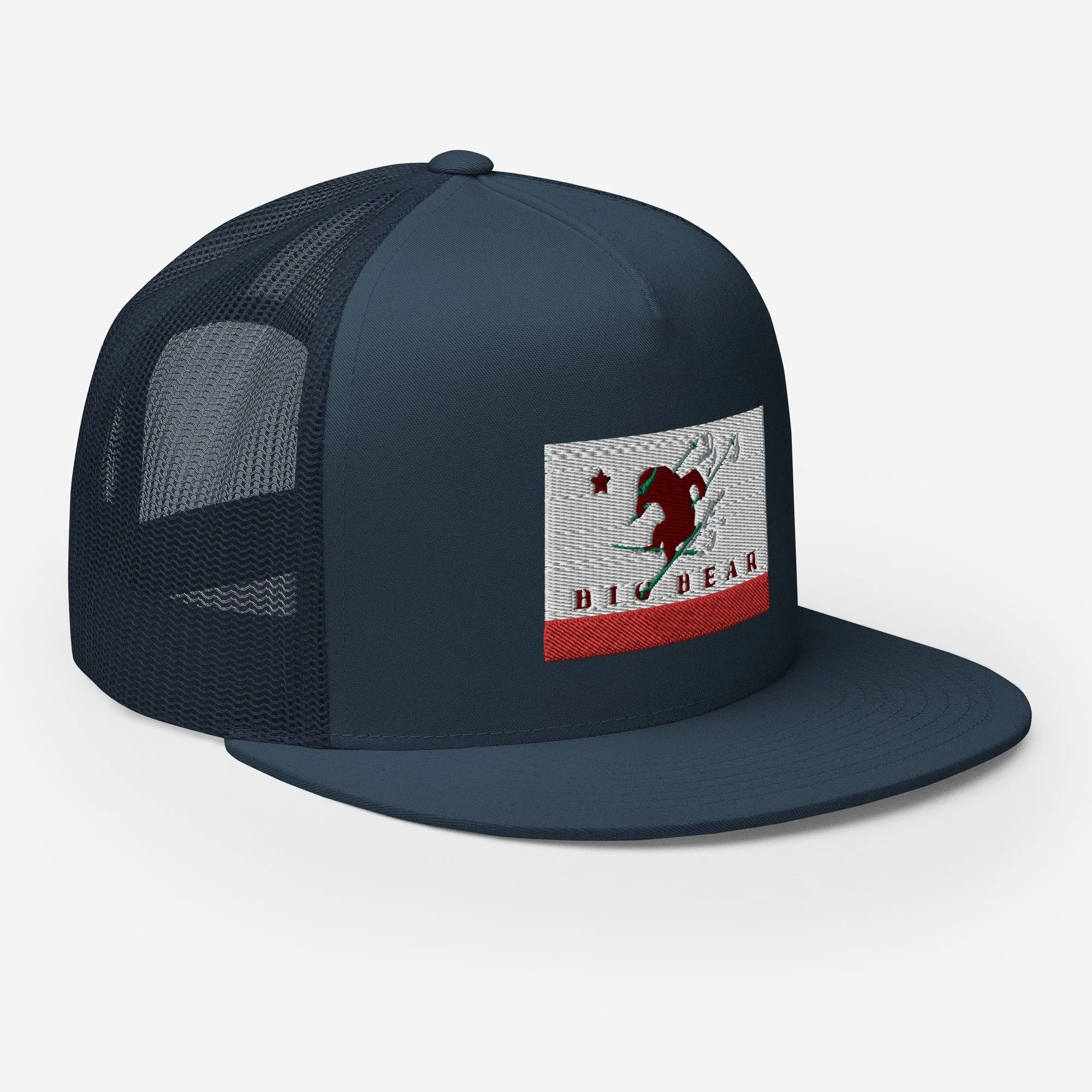 Big Bear Skiing CA Flag Trucker Cap