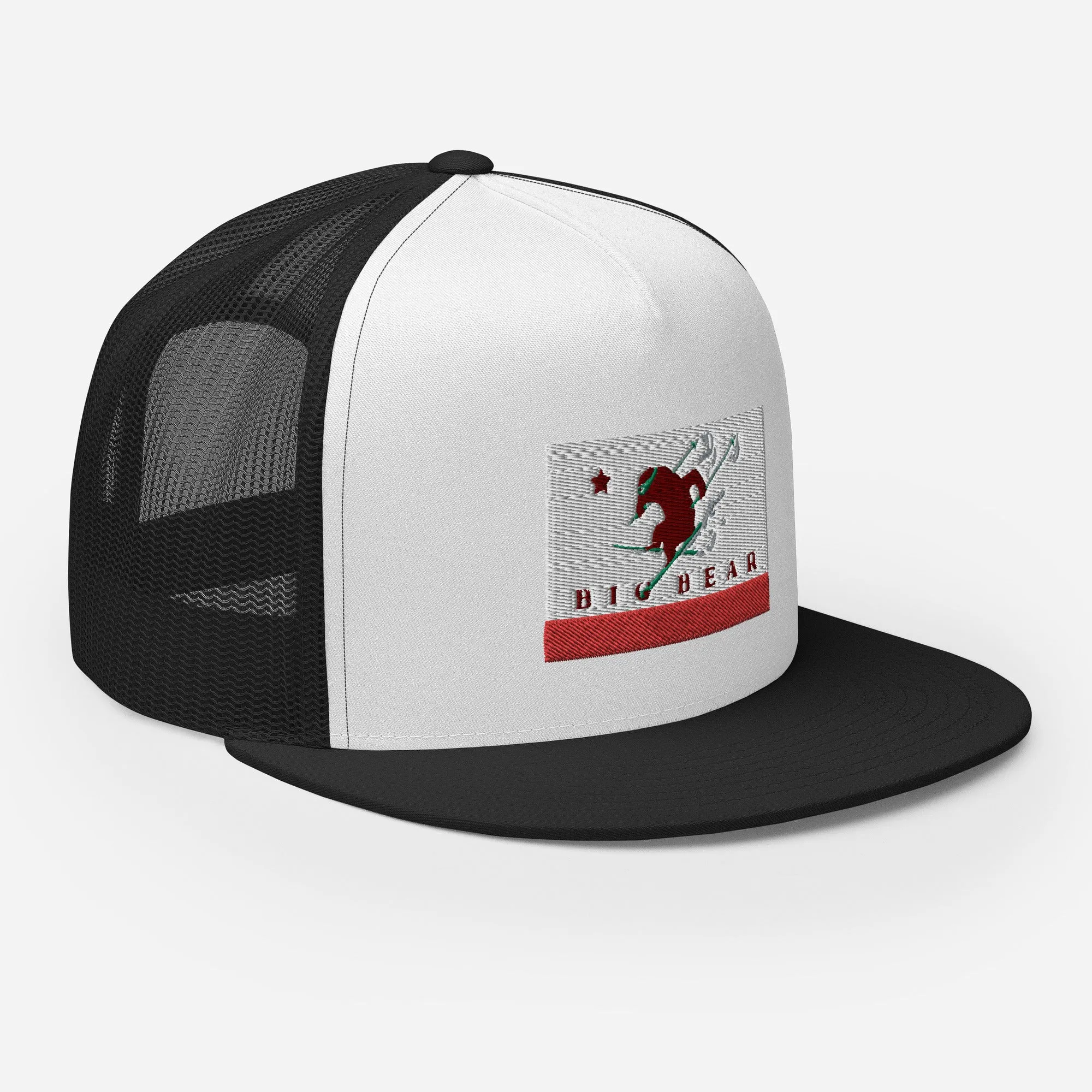 Big Bear Skiing CA Flag Trucker Cap
