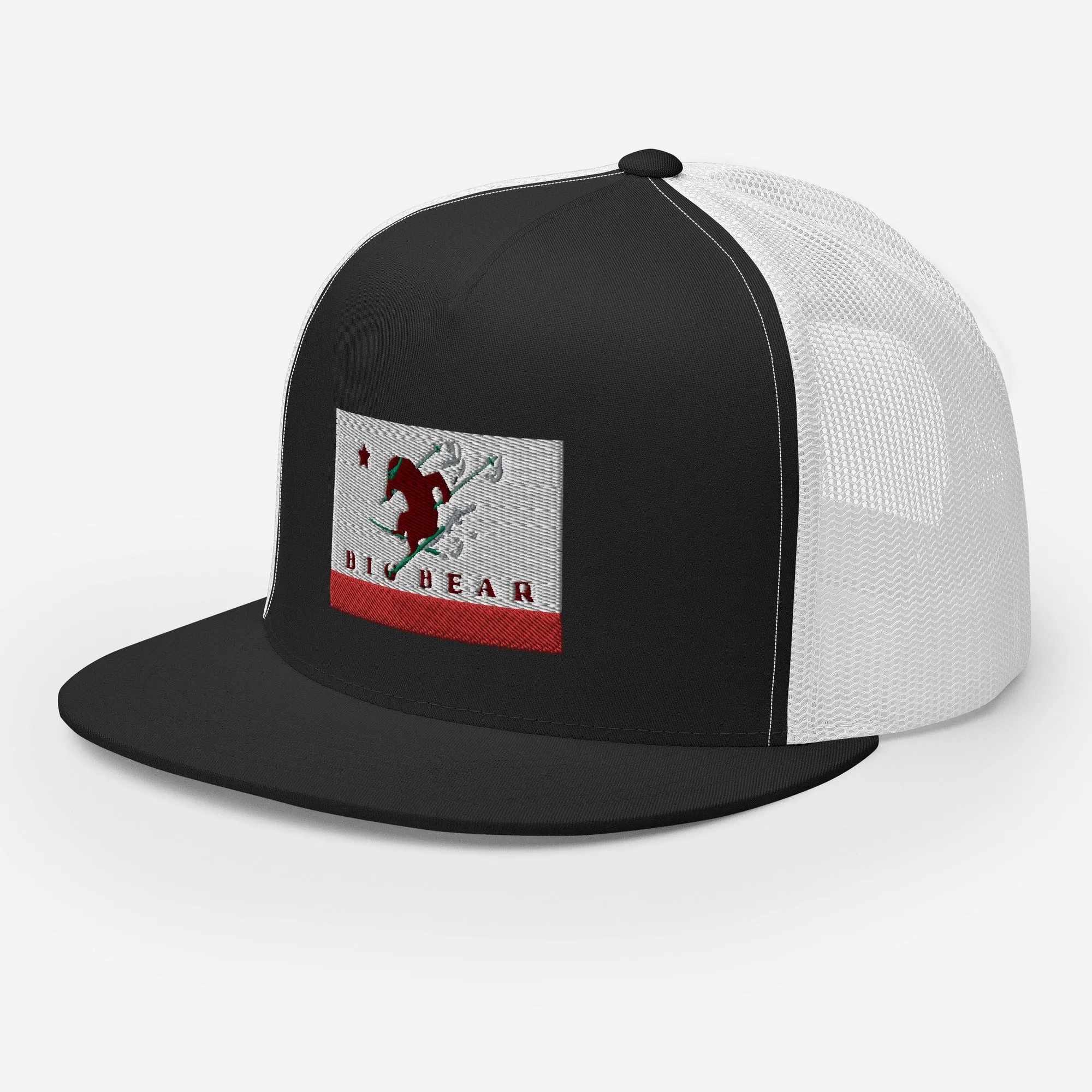 Big Bear Skiing CA Flag Trucker Cap