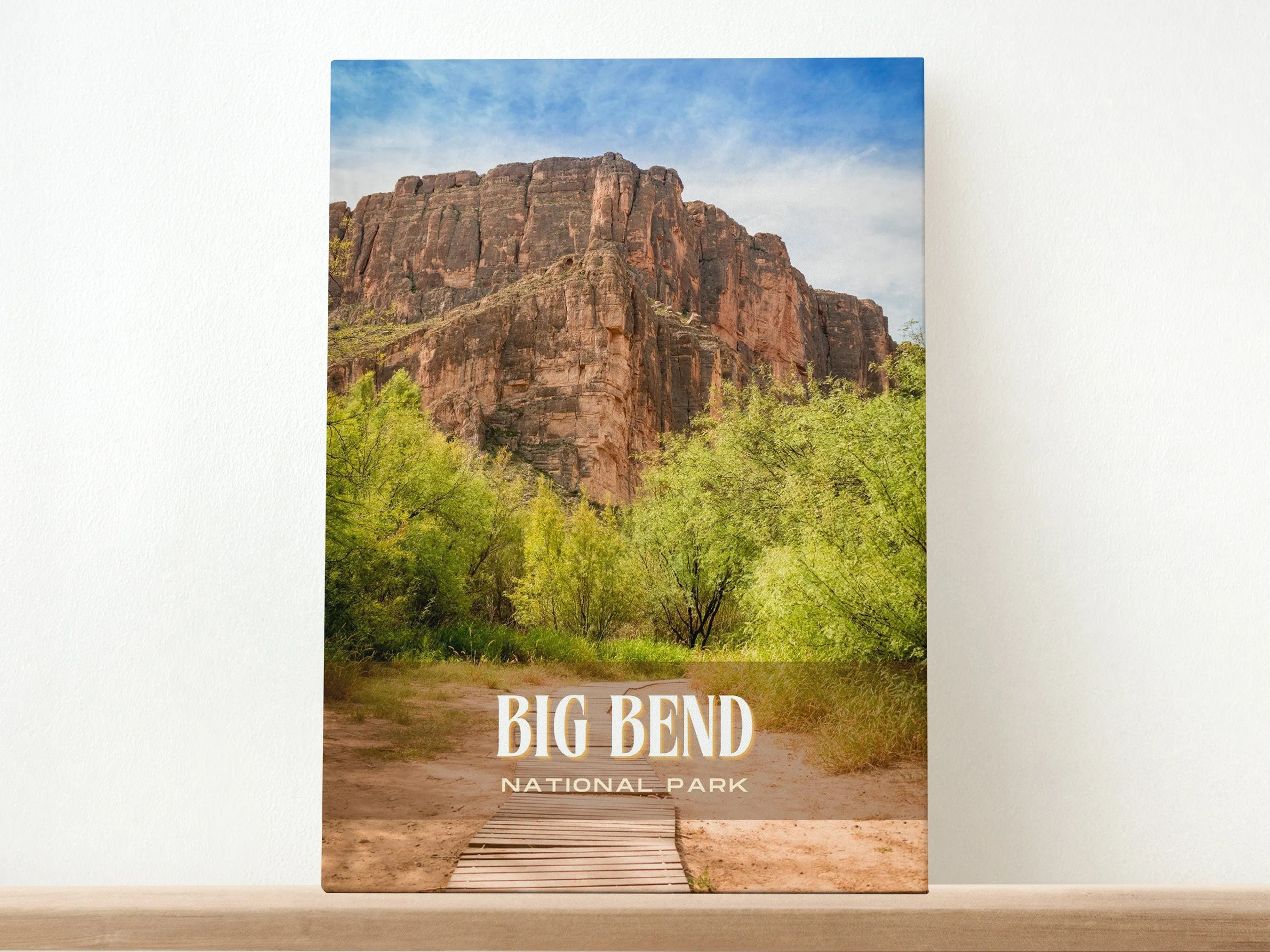 Big Bend National Park Retro Wall Art, Texas, USA