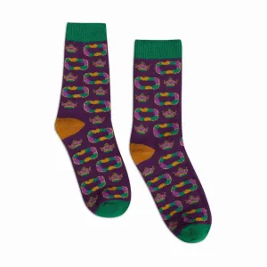 Big Kid King Cake Socks