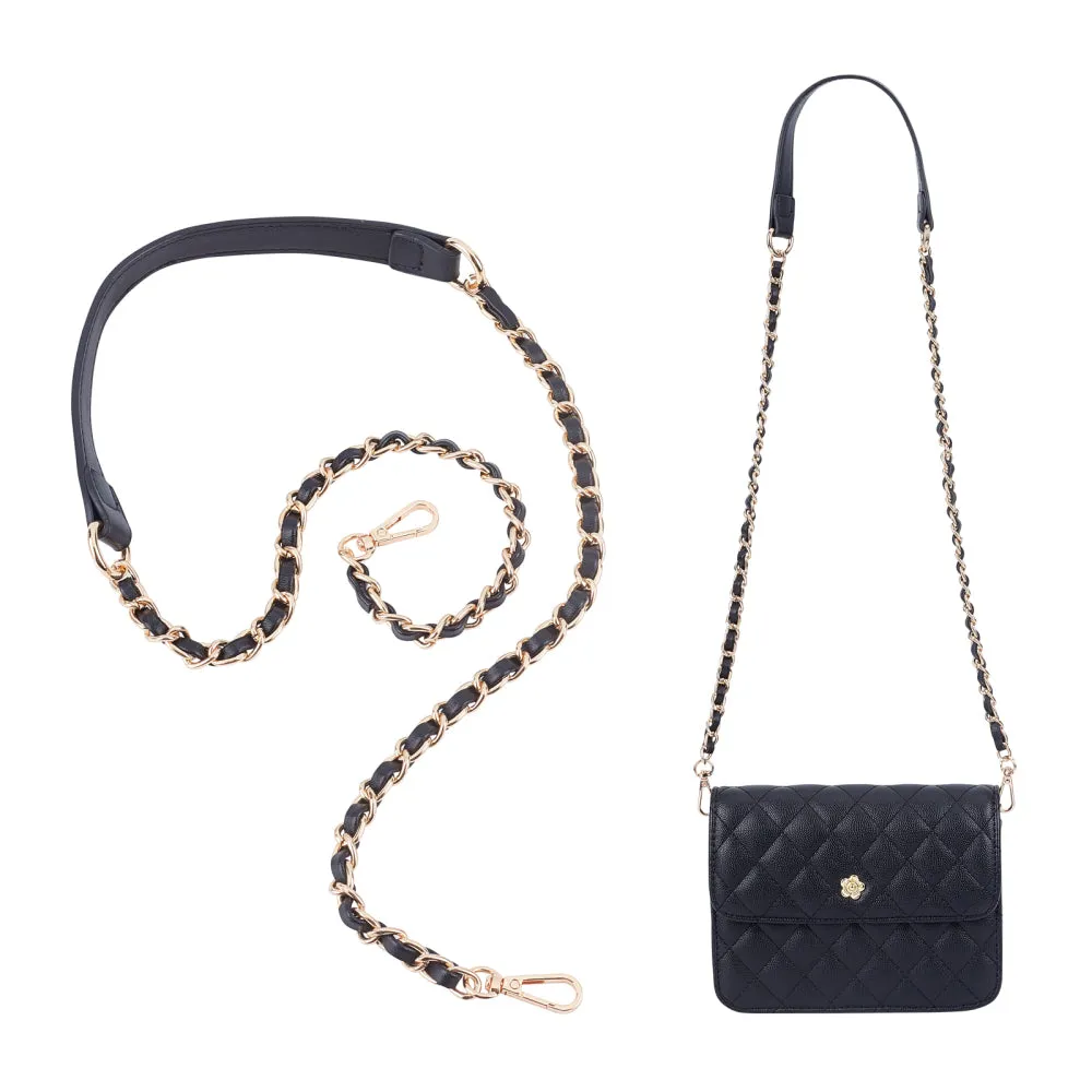 Black and Gold Chain Purse Strap 39 Inches
