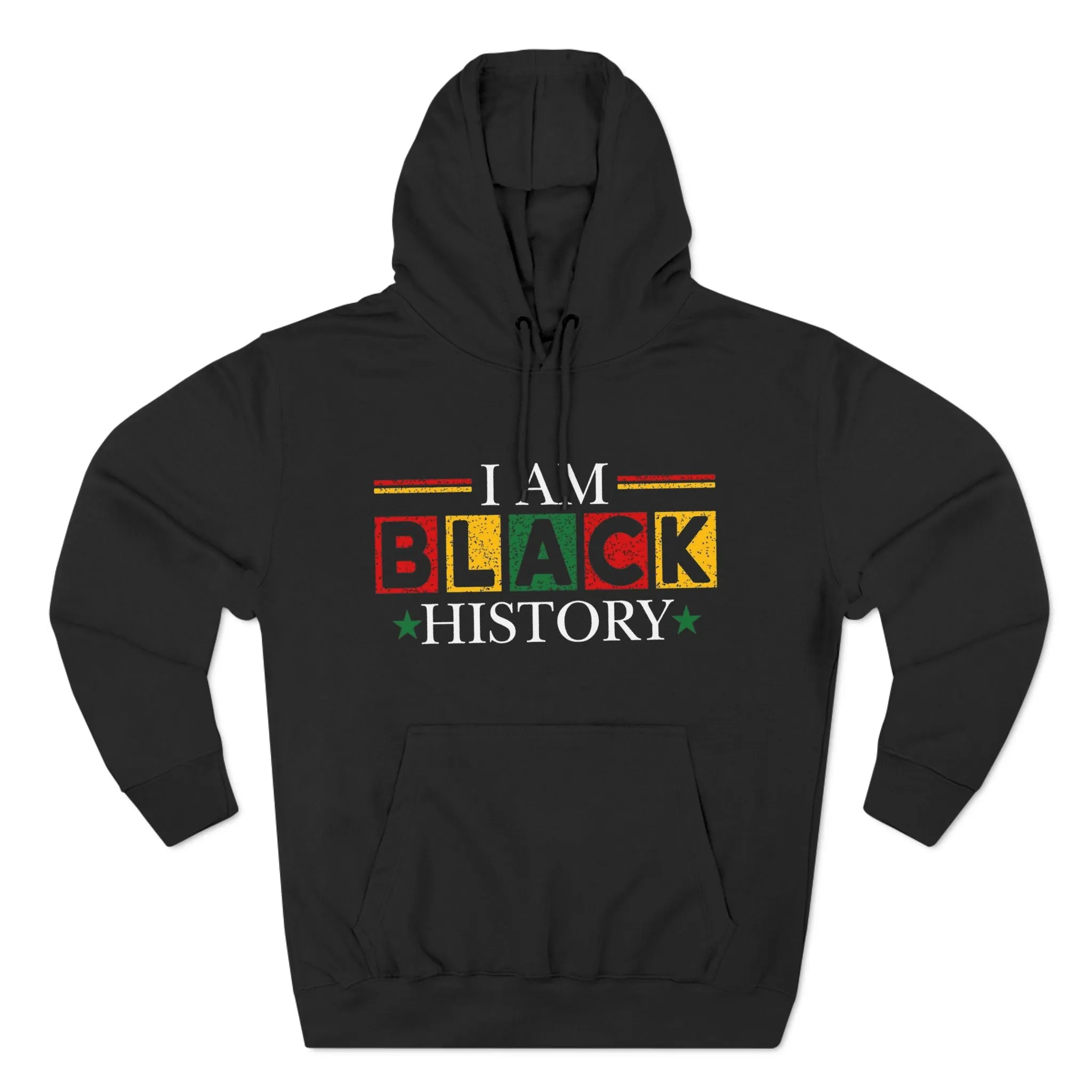 Black History Three-Panel Fleece Hoodie - Celebrate Identity & Culture