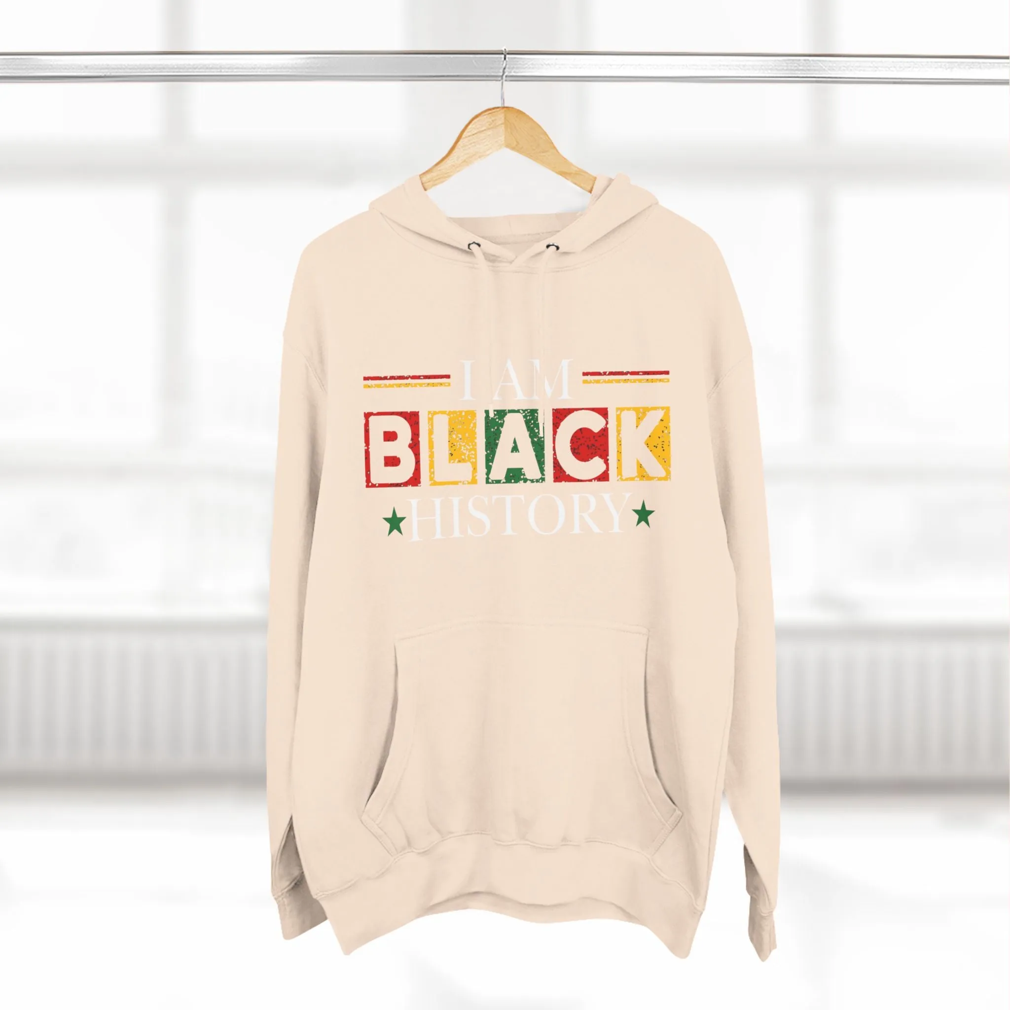 Black History Three-Panel Fleece Hoodie - Celebrate Identity & Culture