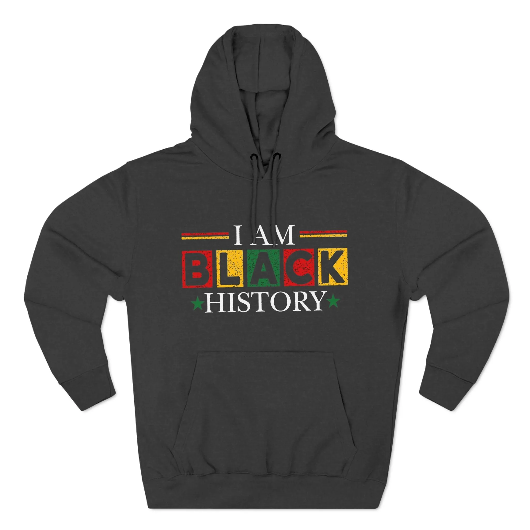 Black History Three-Panel Fleece Hoodie - Celebrate Identity & Culture