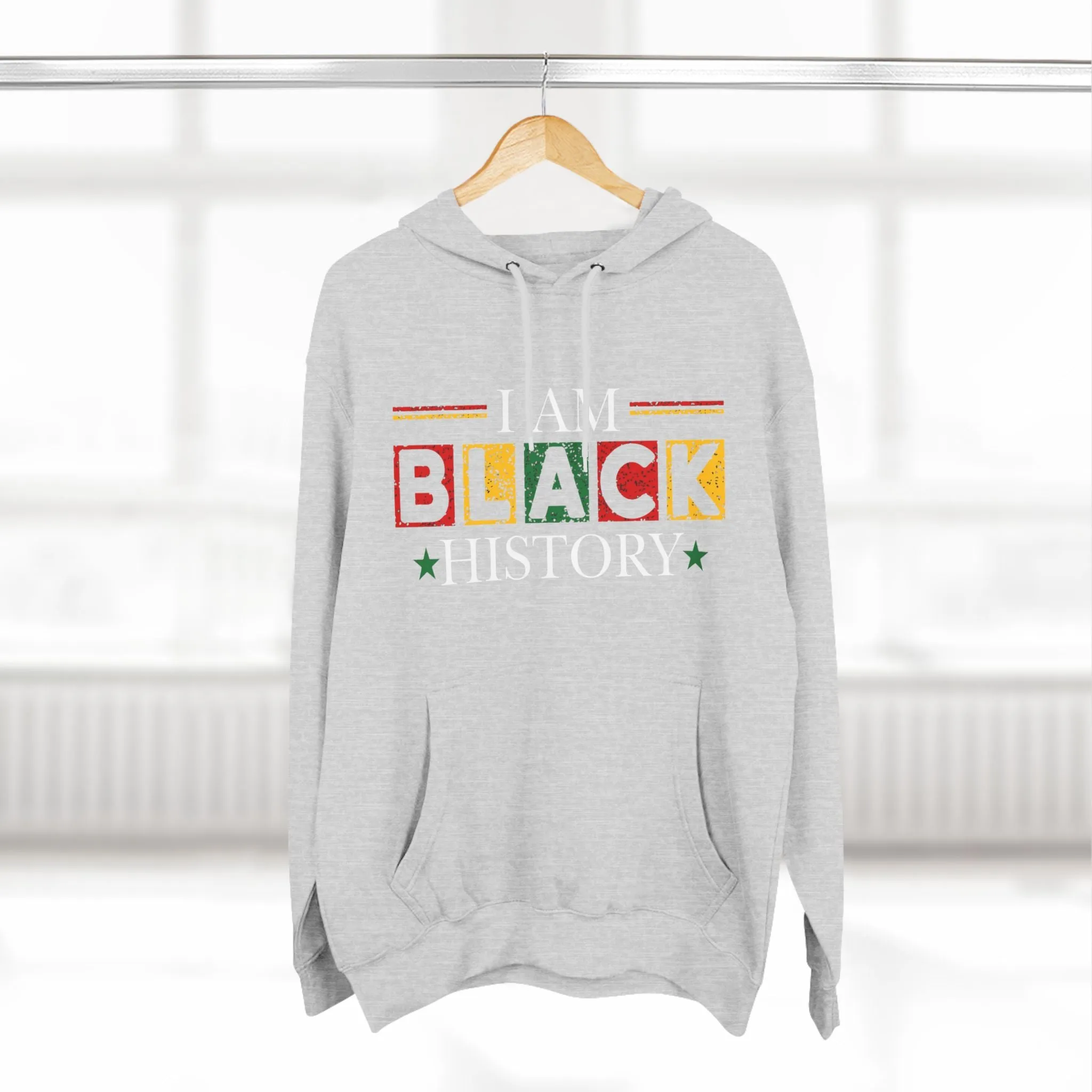 Black History Three-Panel Fleece Hoodie - Celebrate Identity & Culture