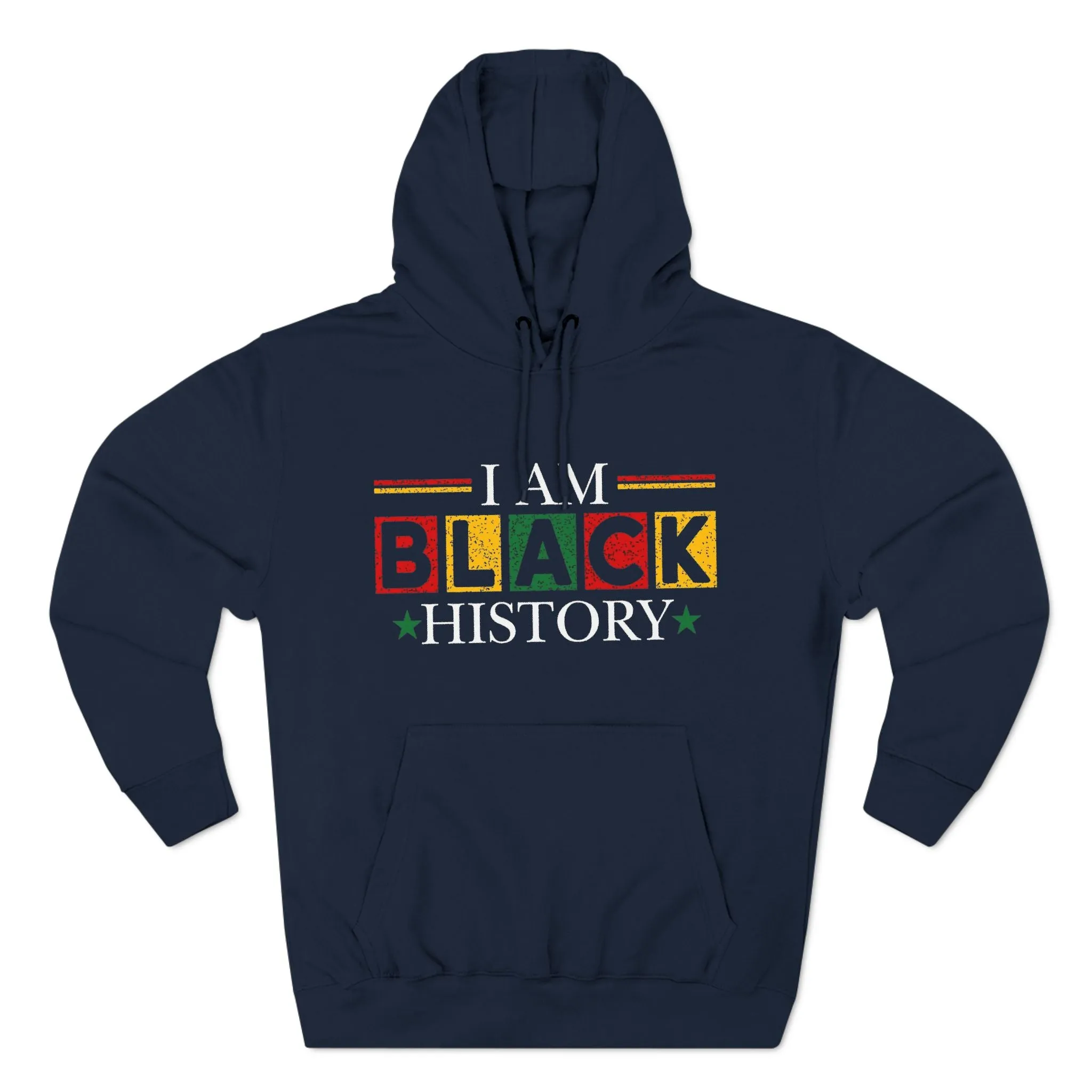 Black History Three-Panel Fleece Hoodie - Celebrate Identity & Culture