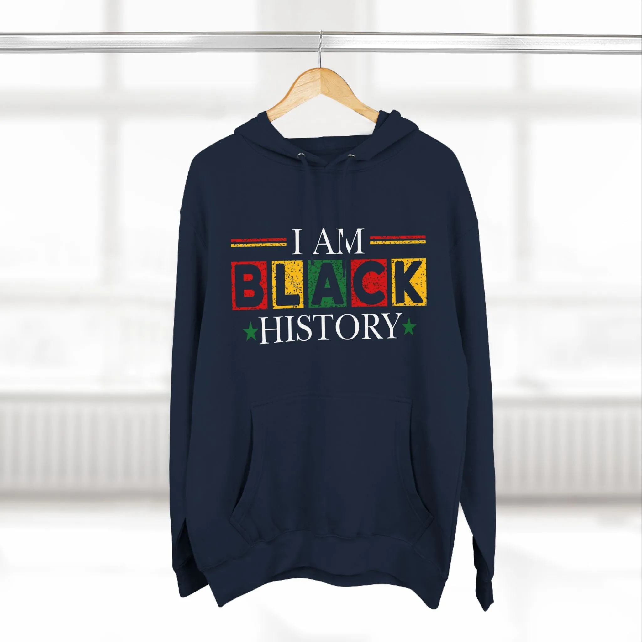 Black History Three-Panel Fleece Hoodie - Celebrate Identity & Culture