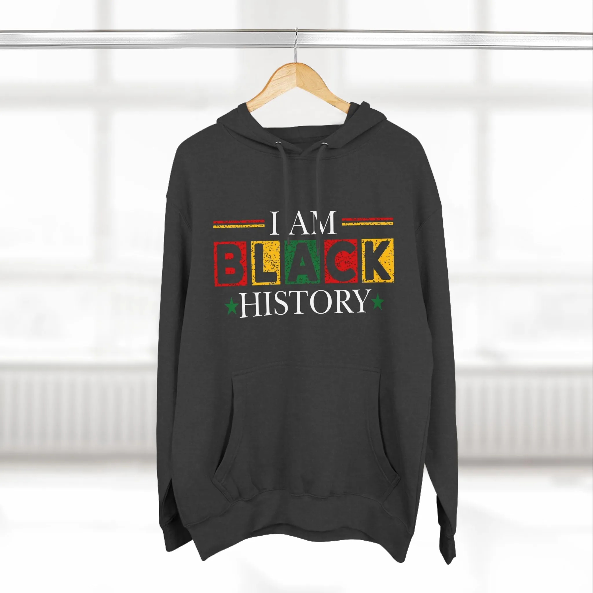 Black History Three-Panel Fleece Hoodie - Celebrate Identity & Culture