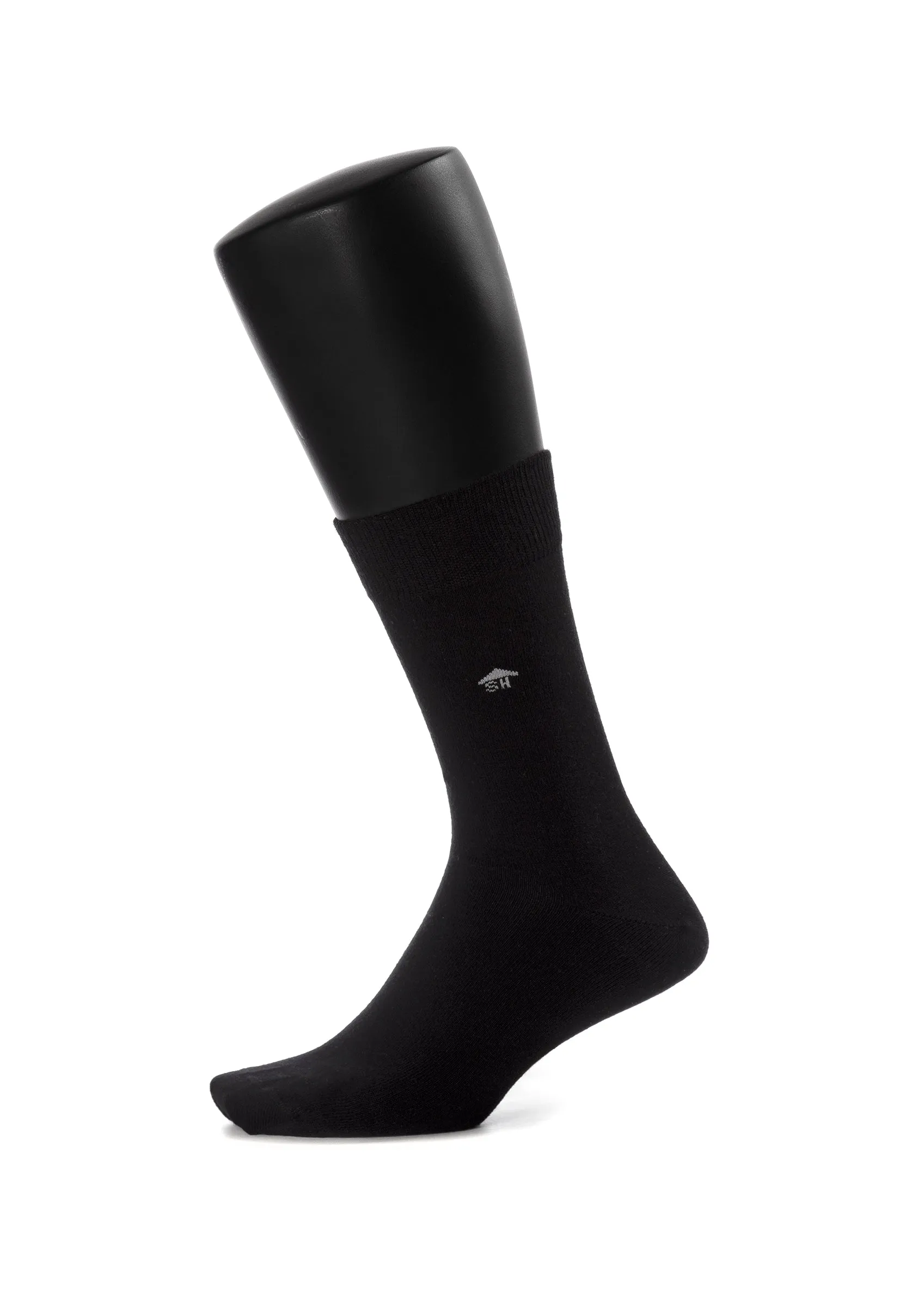 Black Plain Knit Women Bamboo Socks