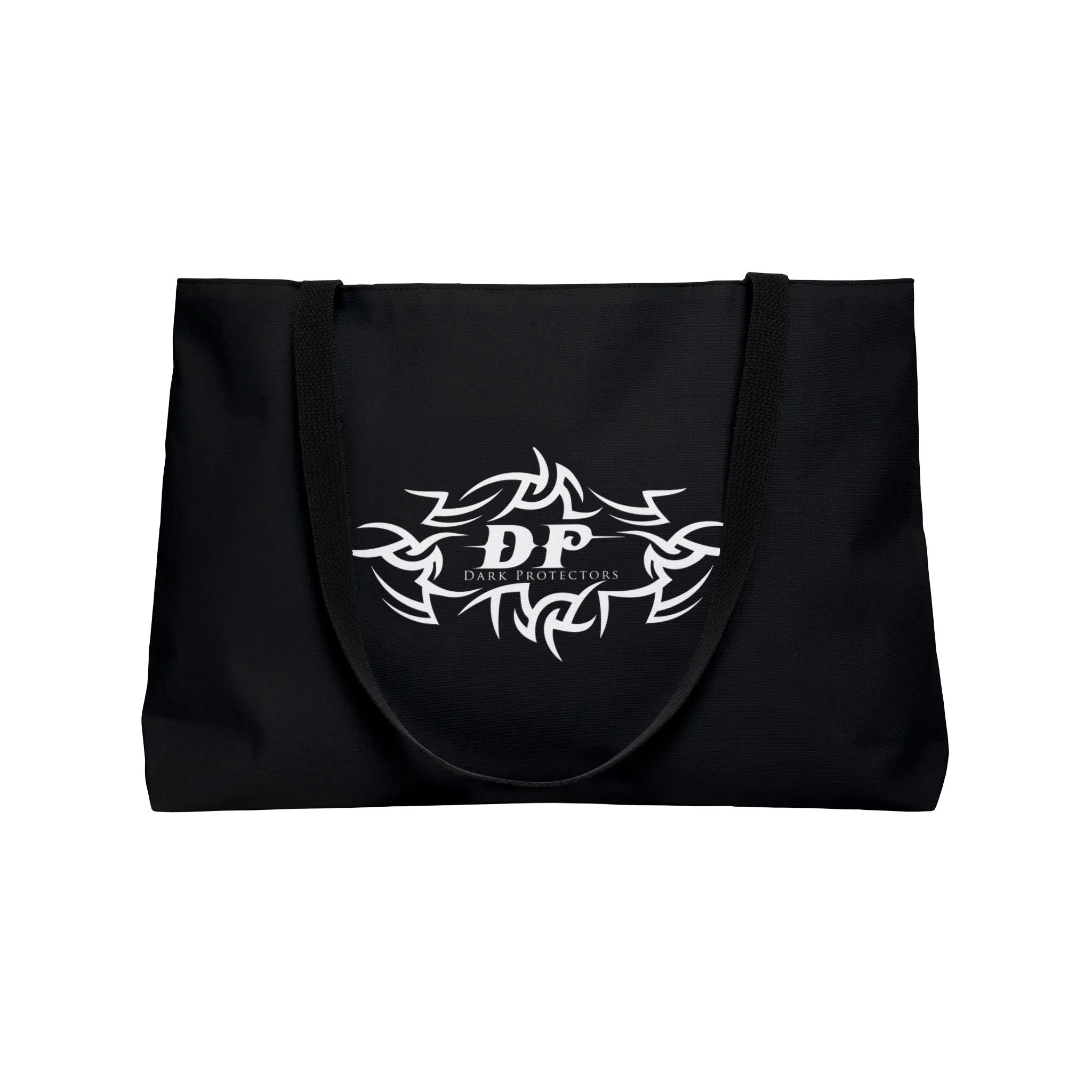 Black Weekender Tote Bag - Dark Protectors Logo