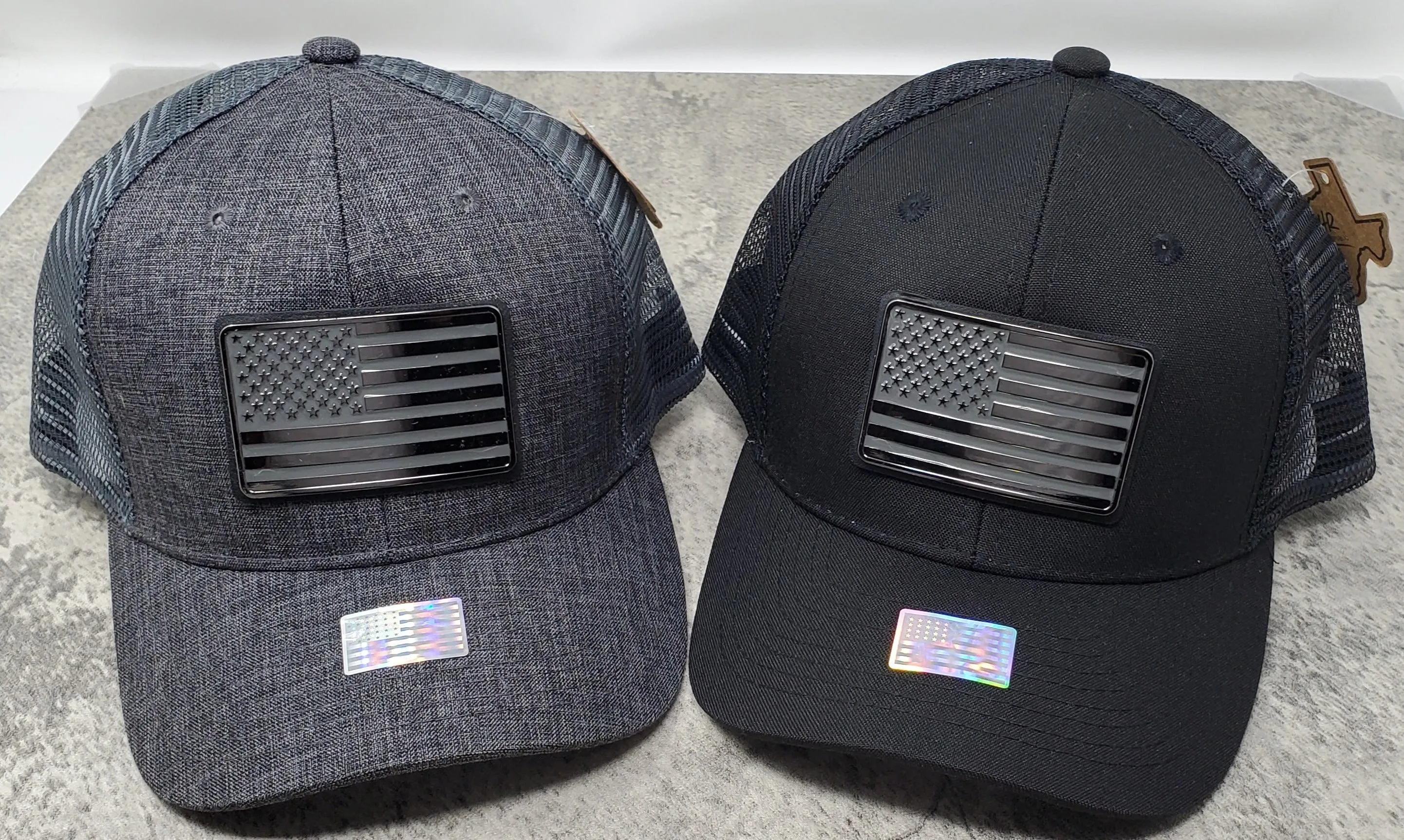 Blackout American Flag Trucker Hat